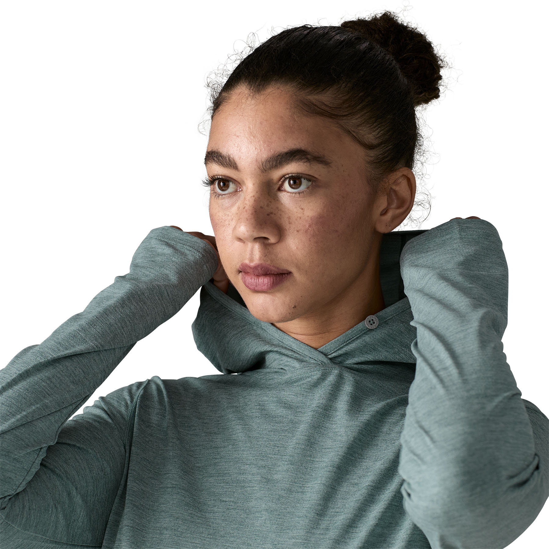 Cap Cool Sun Hoody Wm, nouveau Green - blue sage x-dye
