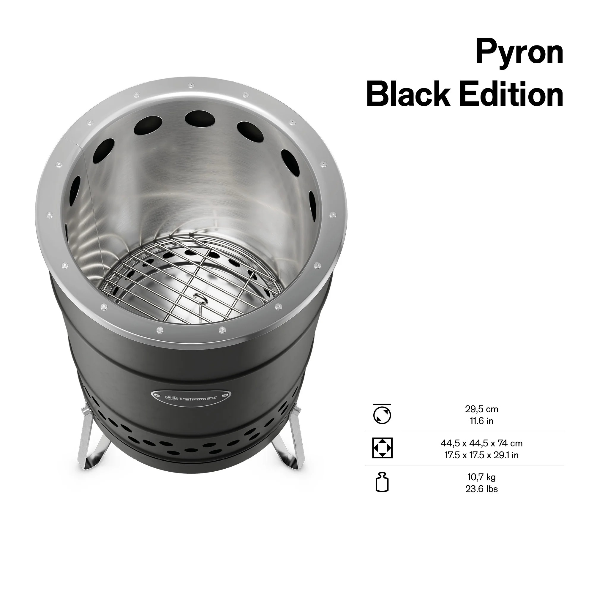 Pyron Feuertonne, black