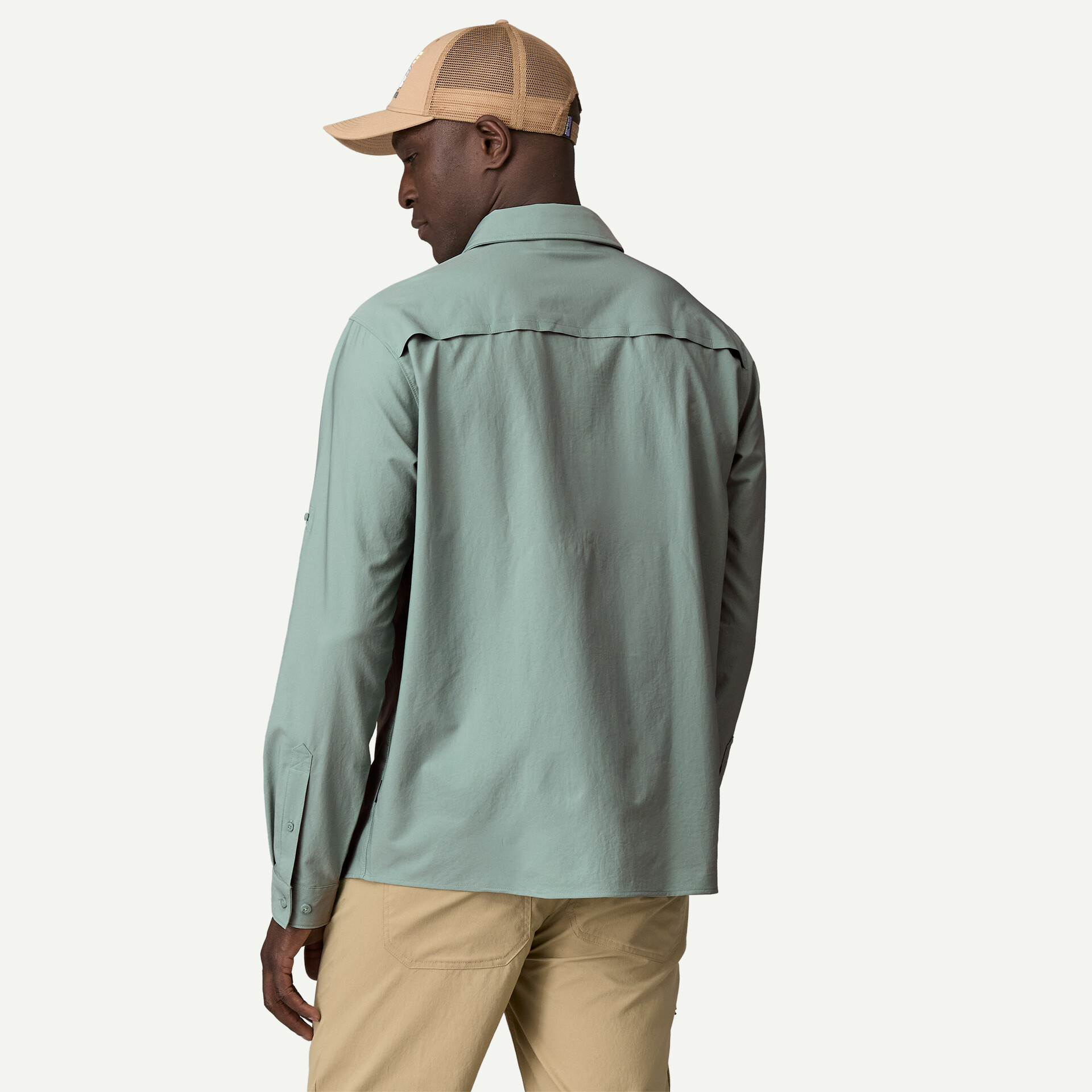 Self Guided Sun L/S Shirt, river rock green