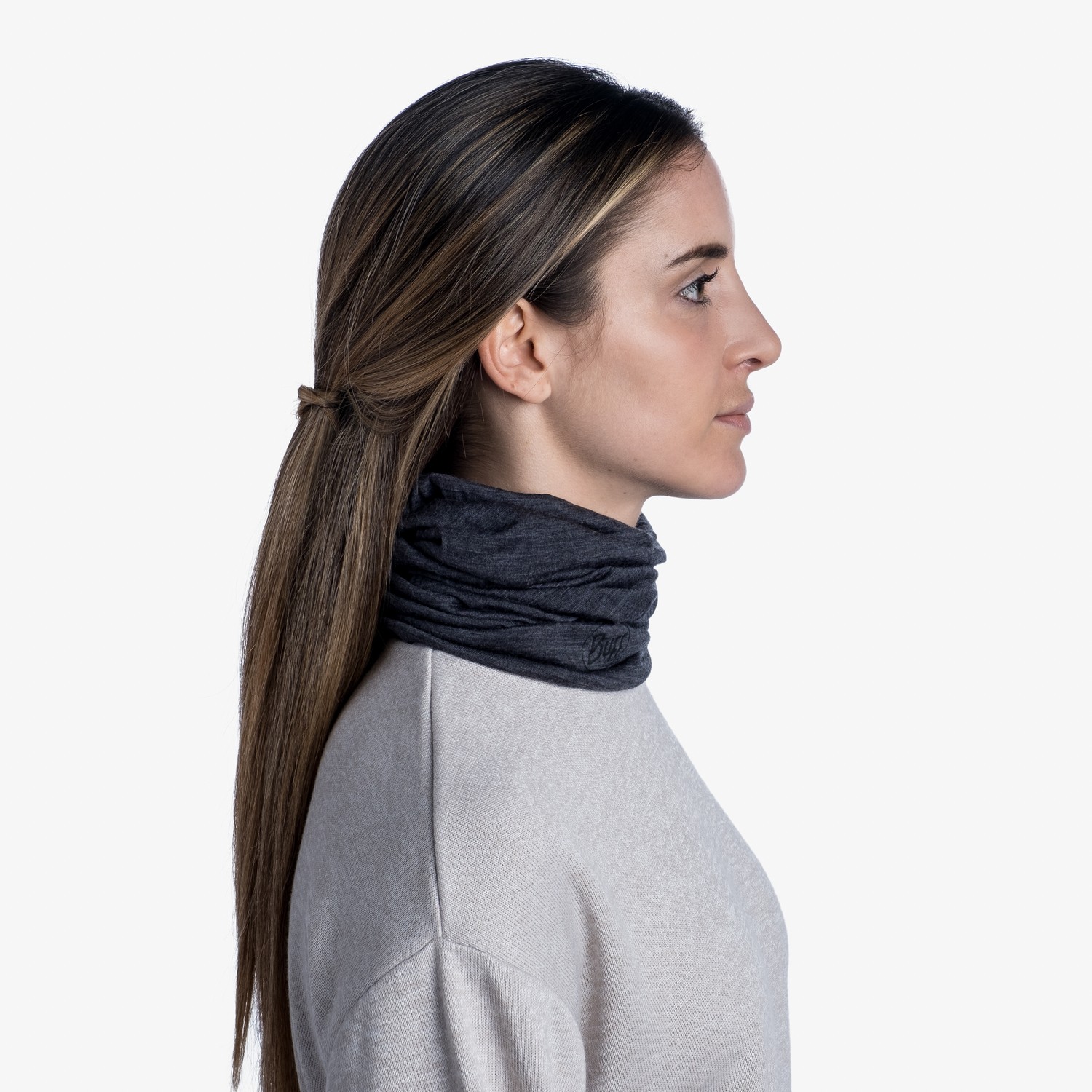 Buff Merino Wool Lightweight, solid grey