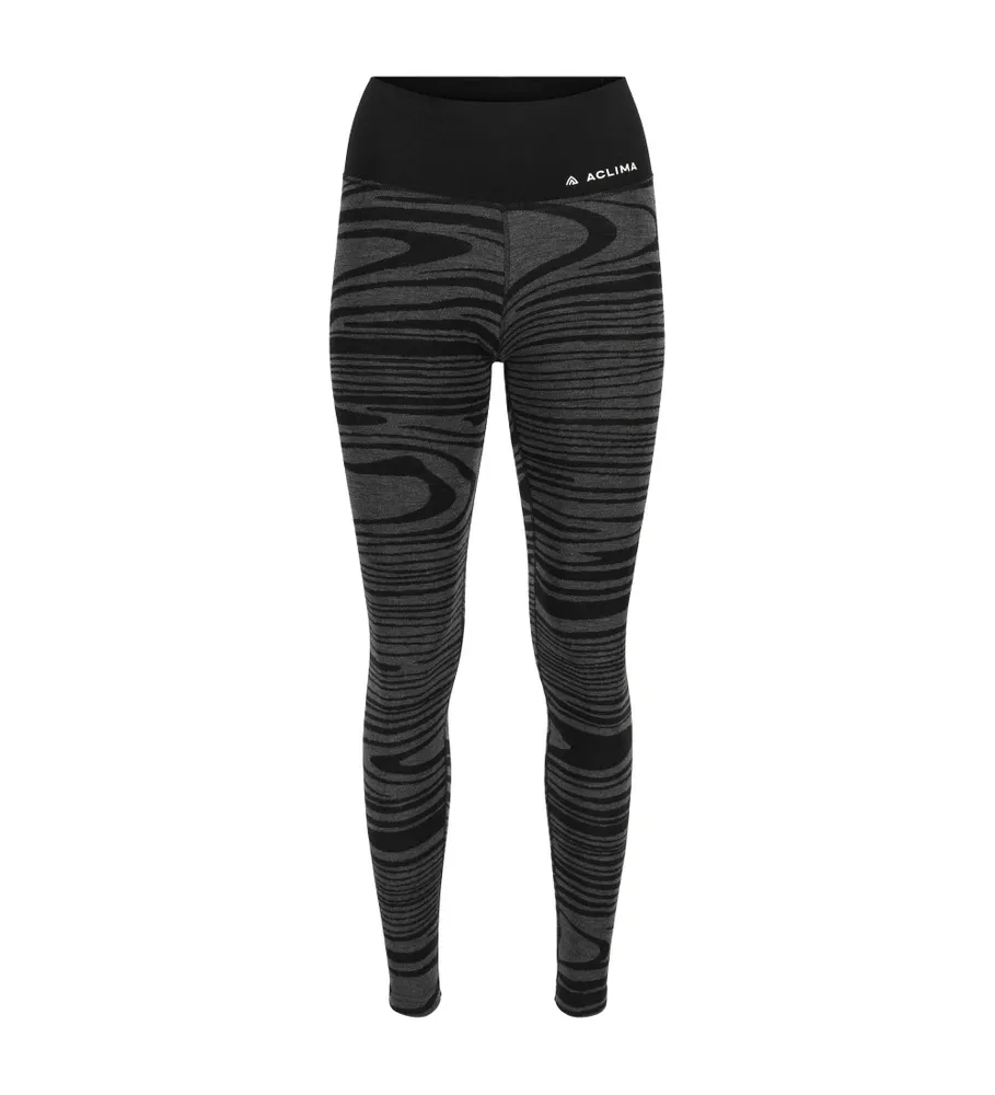 WarmWool Motion Longs High Waist Wm, Black Motion