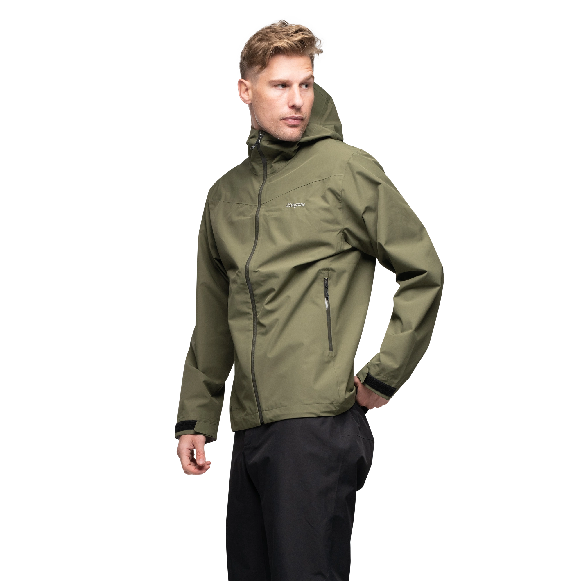 Essentials Rainshell 2.5L Jacket, dark green mud