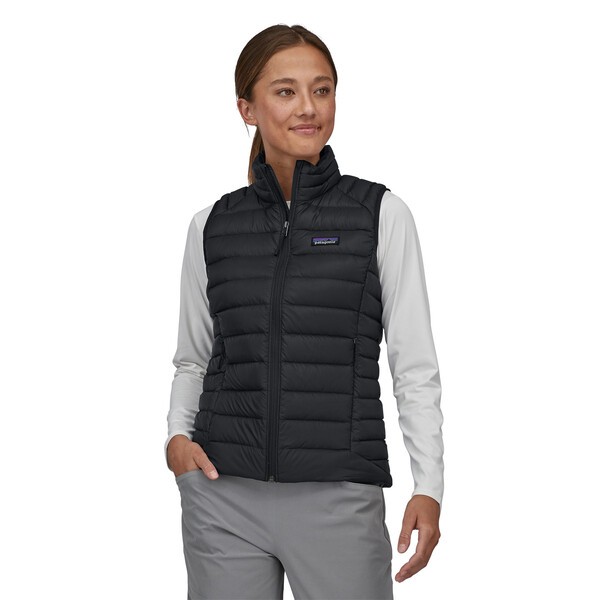 Down Sweater Vest Wm, black