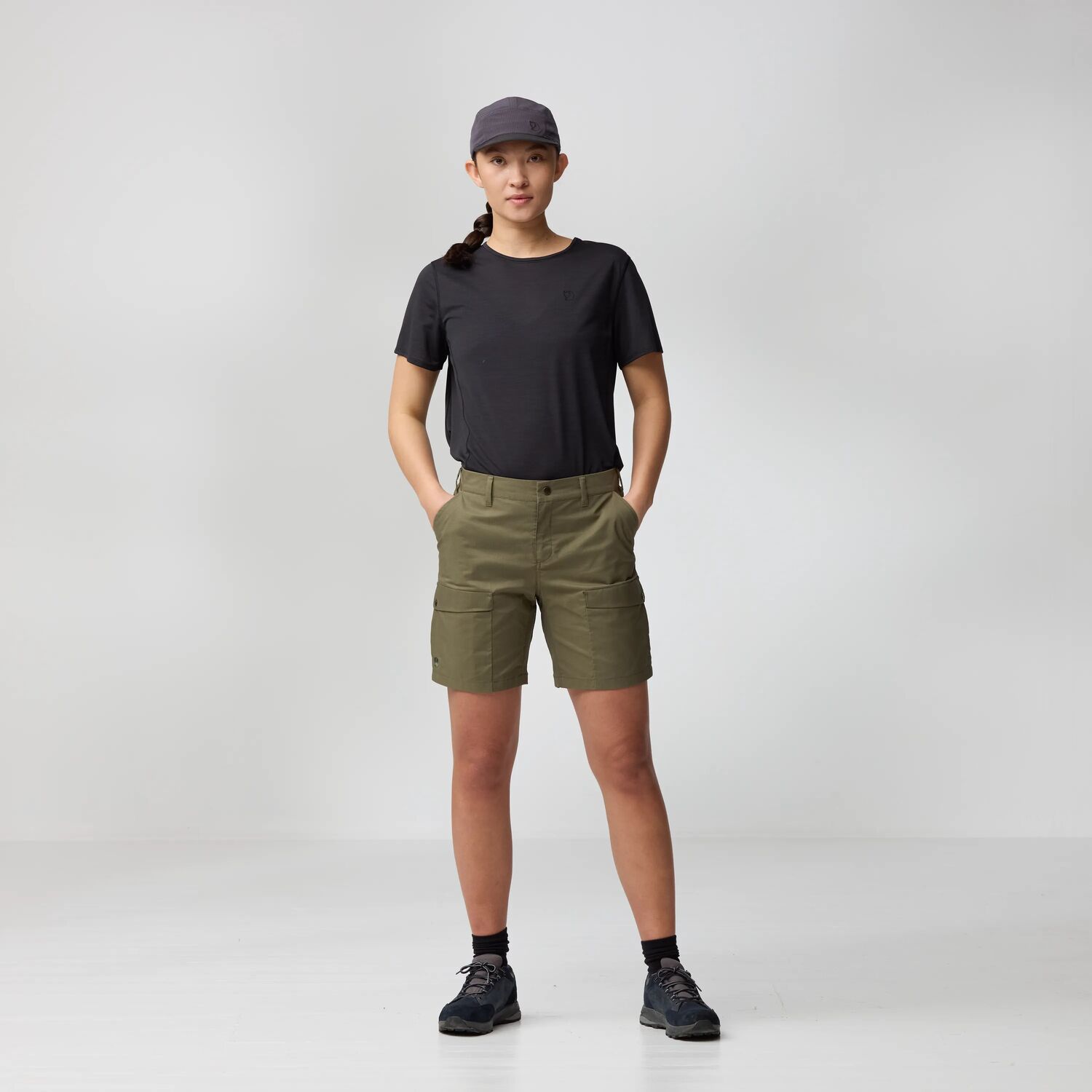 Abisko Hybrid Trail Shorts Wm, laurel green