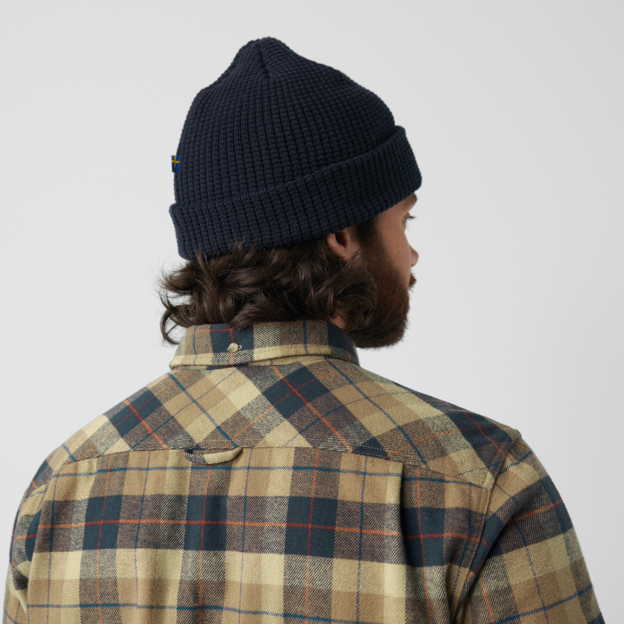 Singi Heavy Flannel L/S Shirt, dark navy/buckwheat brown