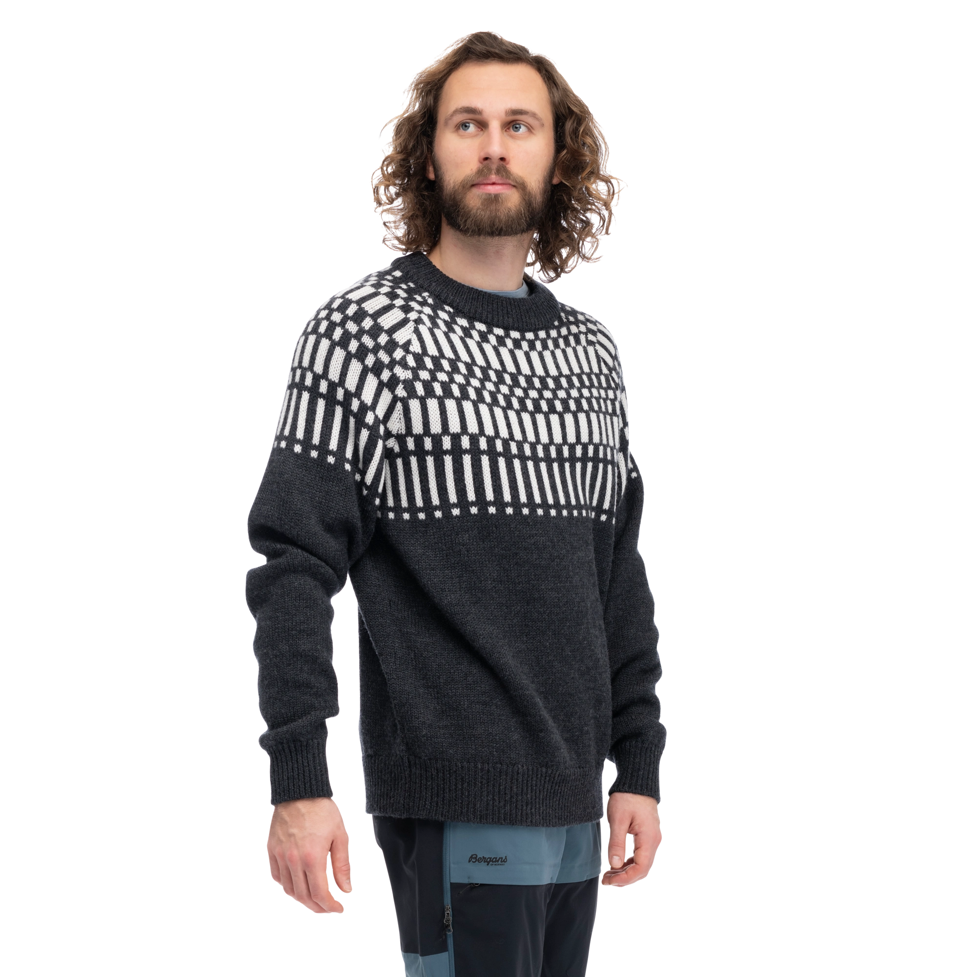 Nordmarka Merino Jumper, dark shadow grey/aluminium