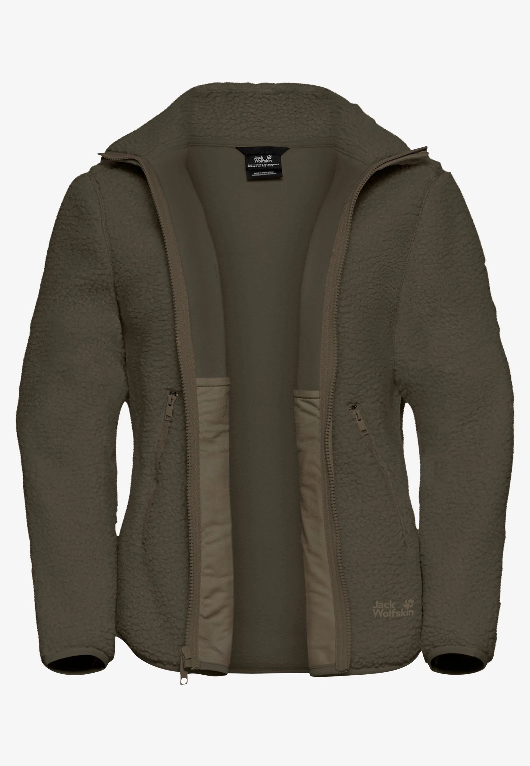 High Curl Jacket Wm, obsidian moss