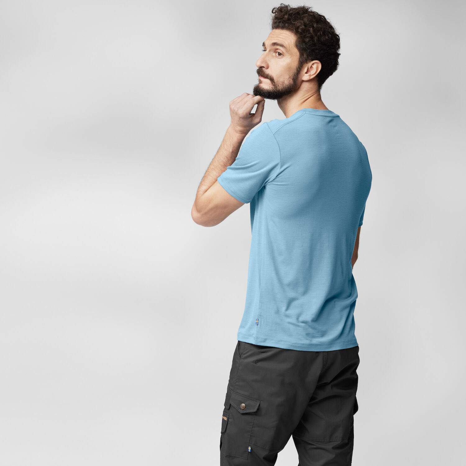 Abisko Wool Logo S/S, dawn blue