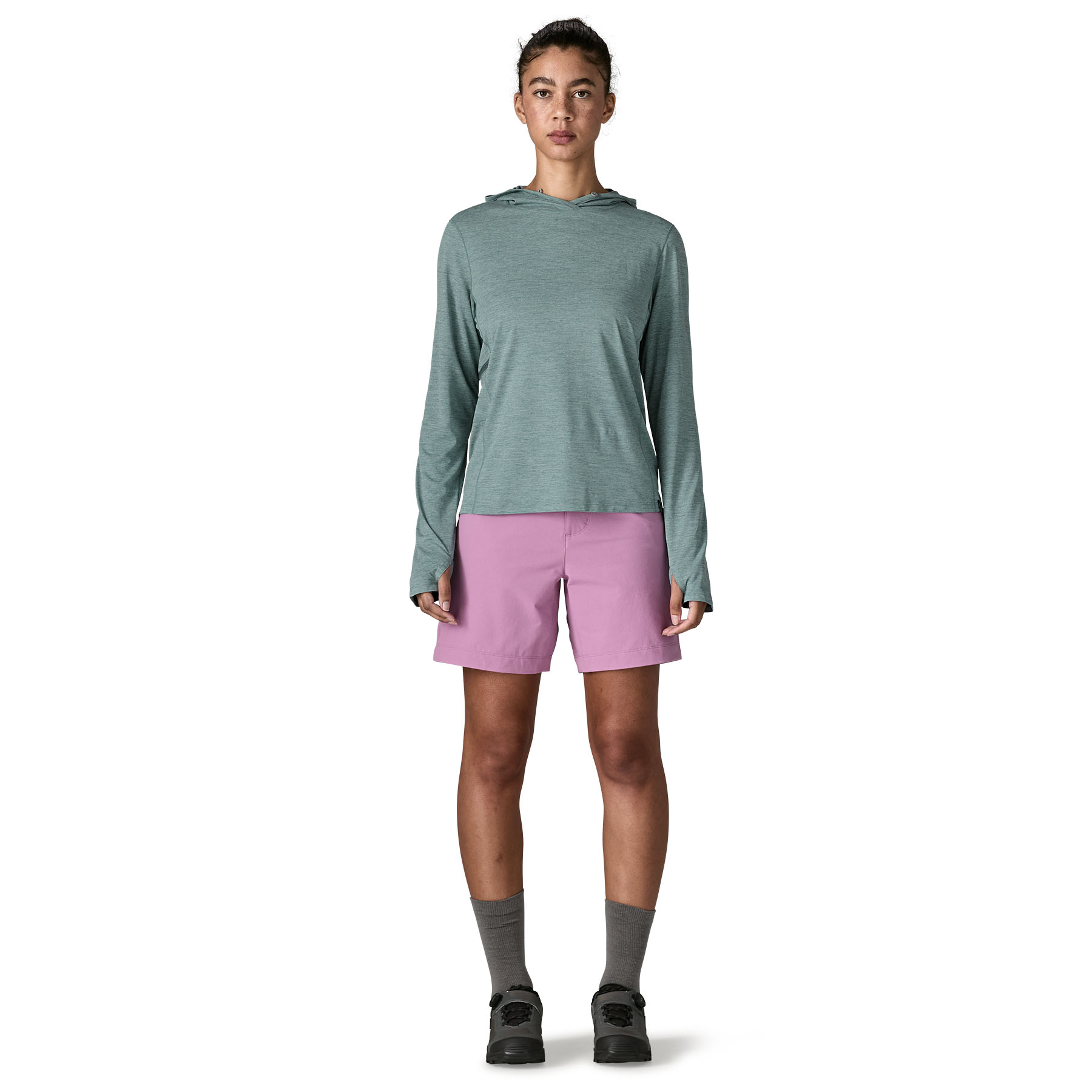 Cap Cool Sun Hoody Wm, nouveau Green - blue sage x-dye