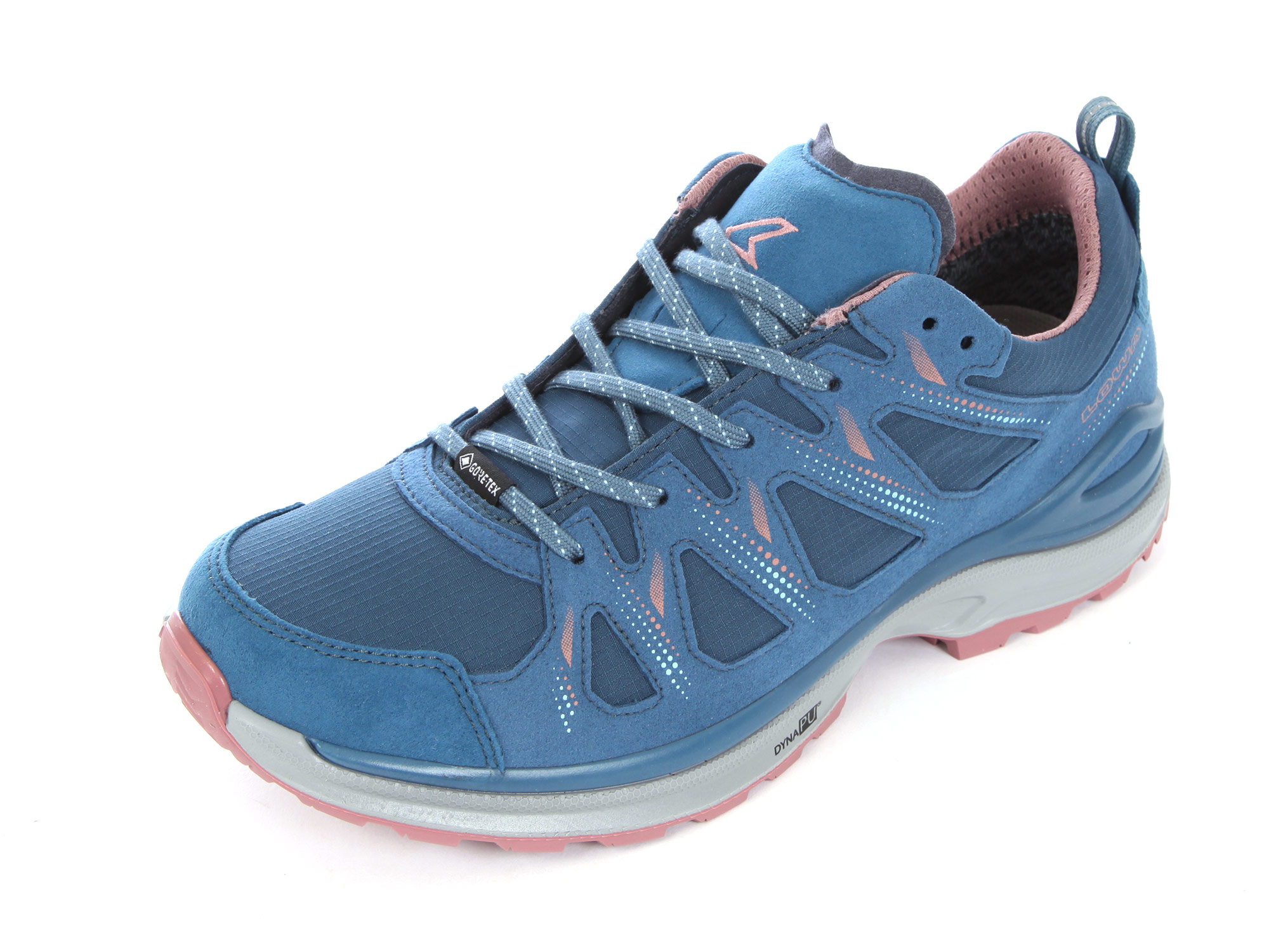 Innox Evo Low GTX Wm, stahlblau/altrosa