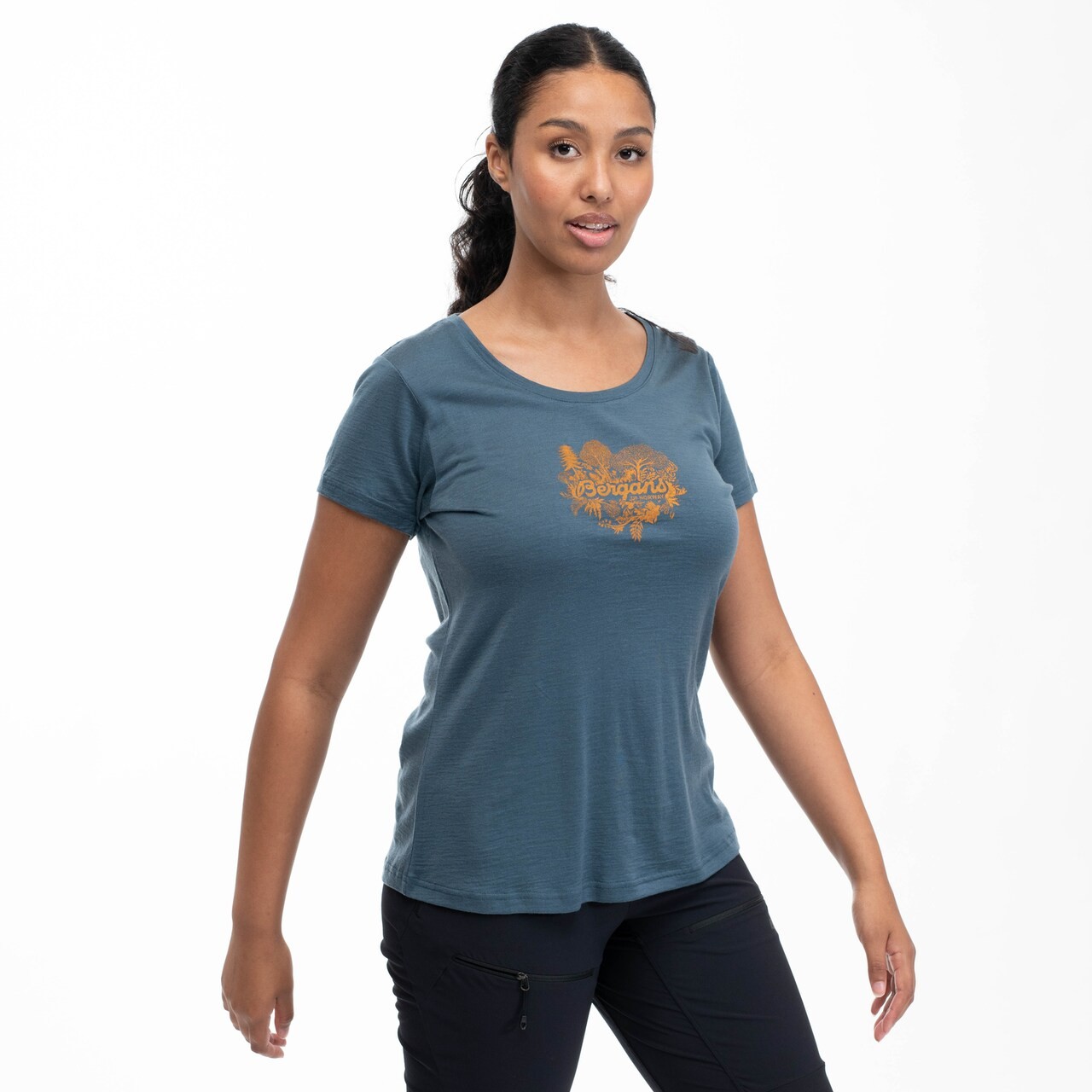 Graphic Wool Tee Wm, orion blue