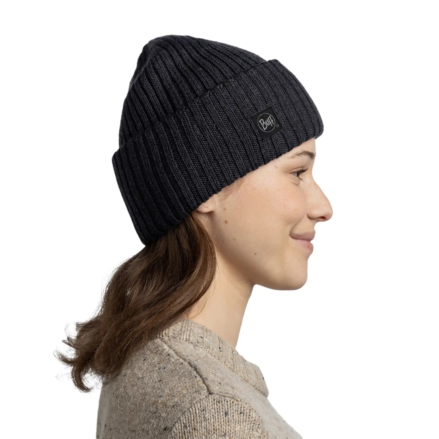 Buff Knitted Hat, erviny graphite