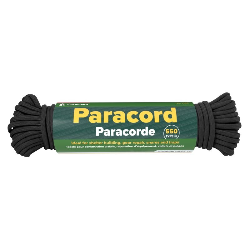 Paracord 15,25 Meter, schwarz