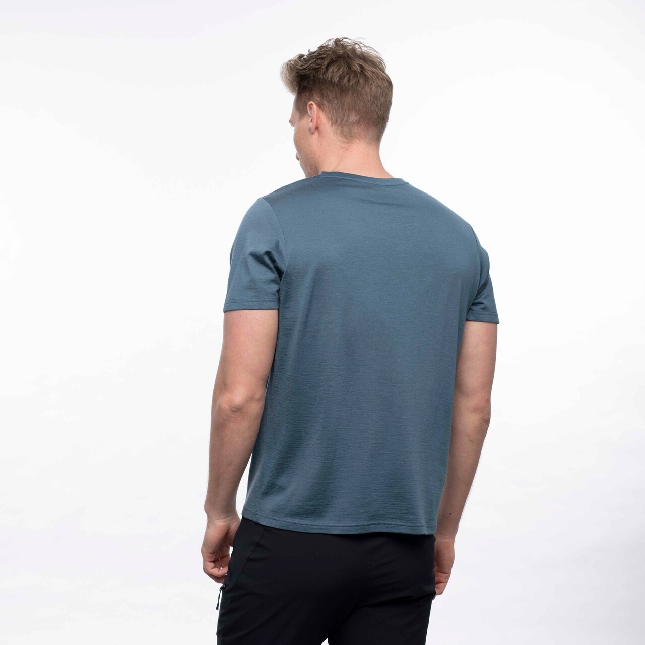 Graphic Wool Tee, north sea blue