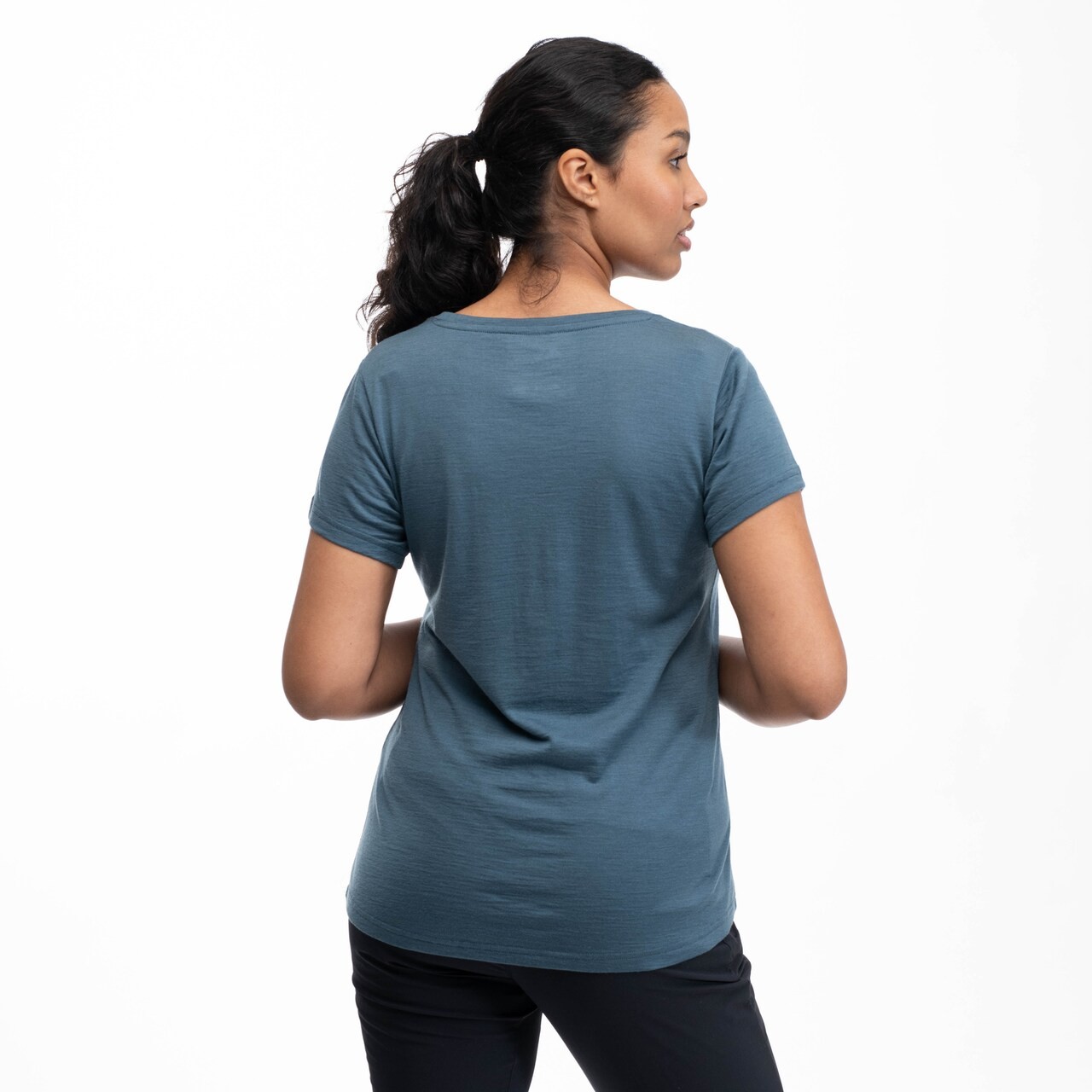 Graphic Wool Tee Wm, orion blue
