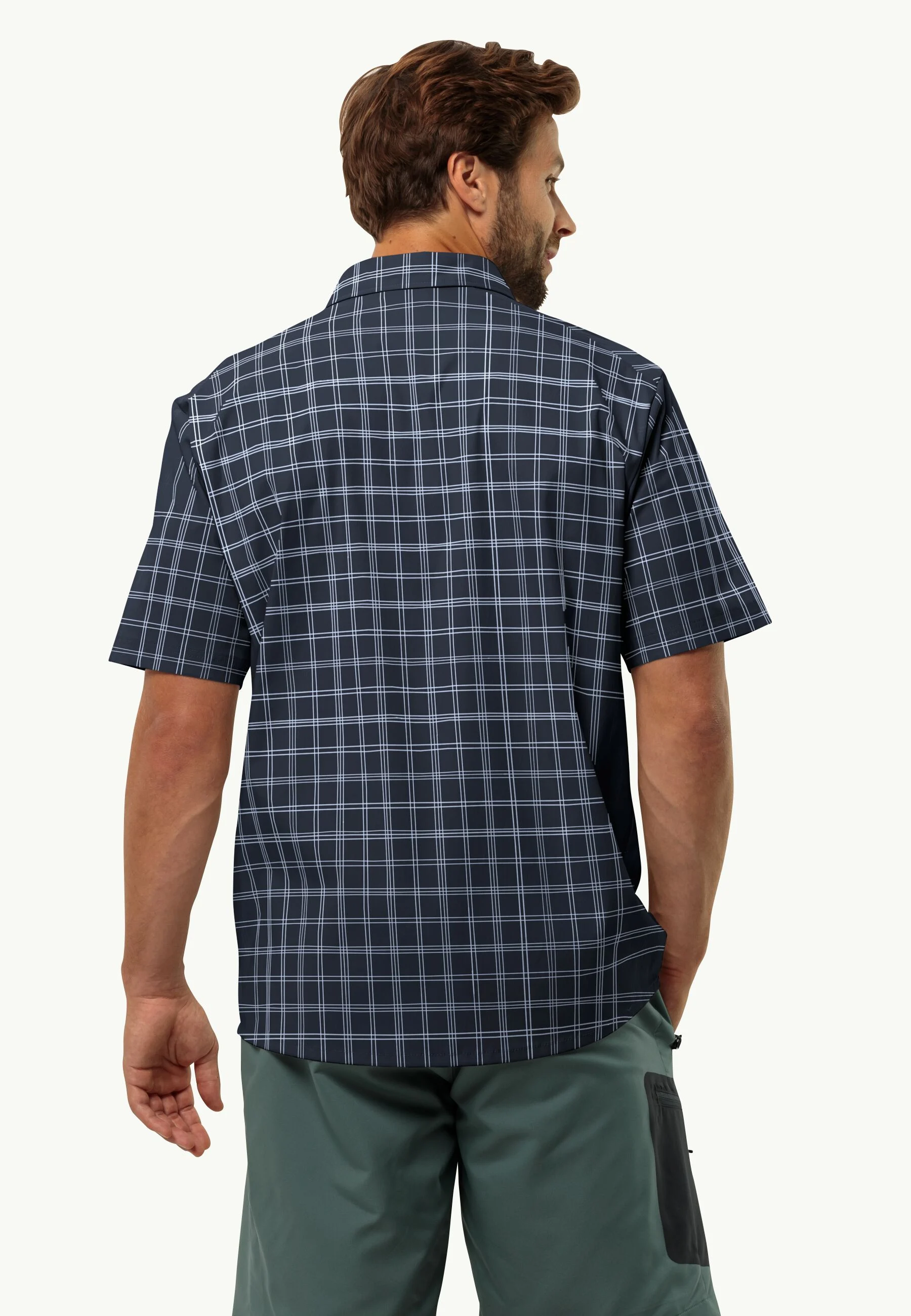 Norbo S/S Shirt, night blue checks