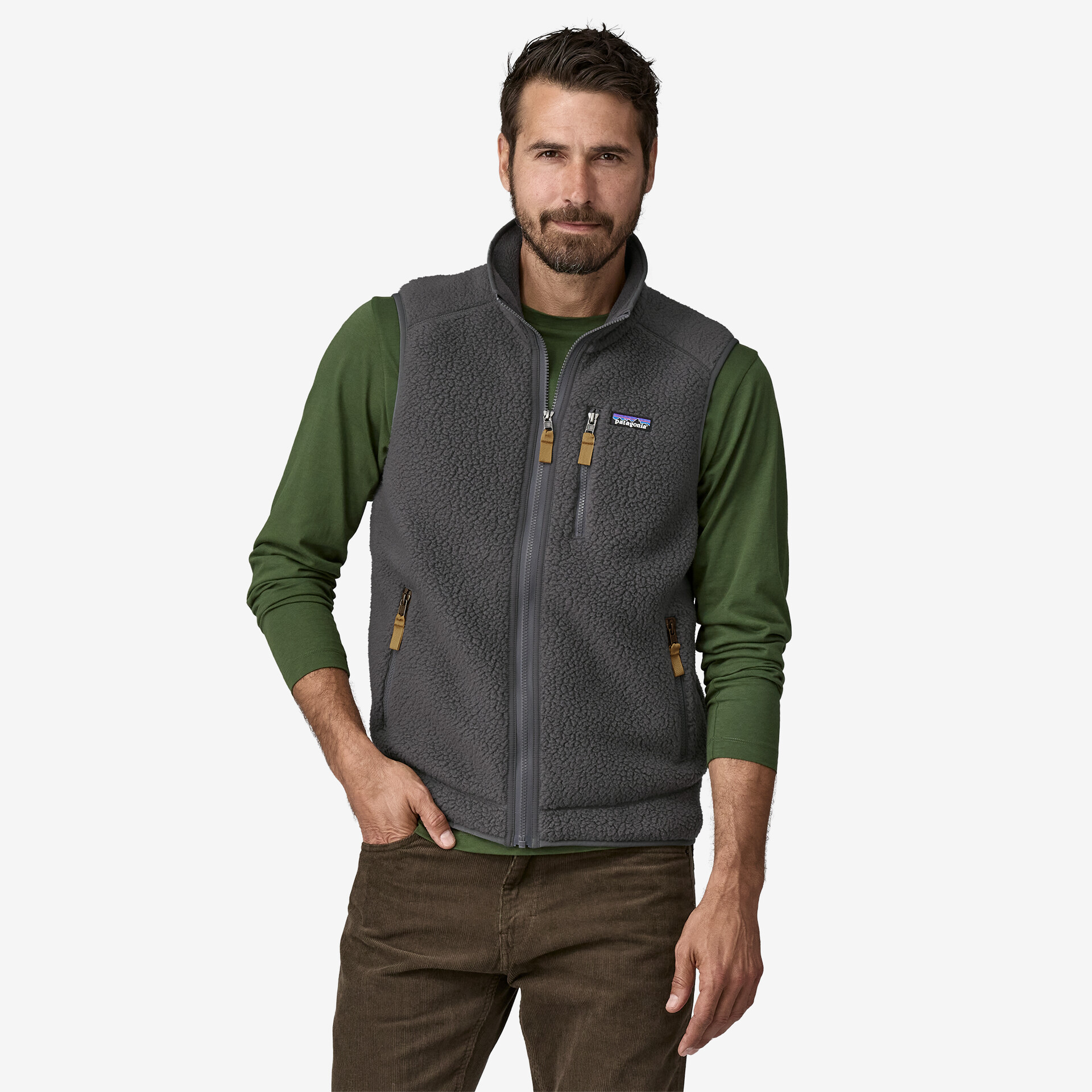 Retro Pile Vest, forge grey