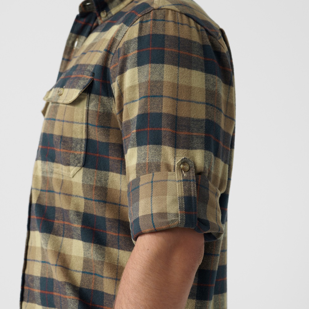 Singi Heavy Flannel L/S Shirt, black/deep forest