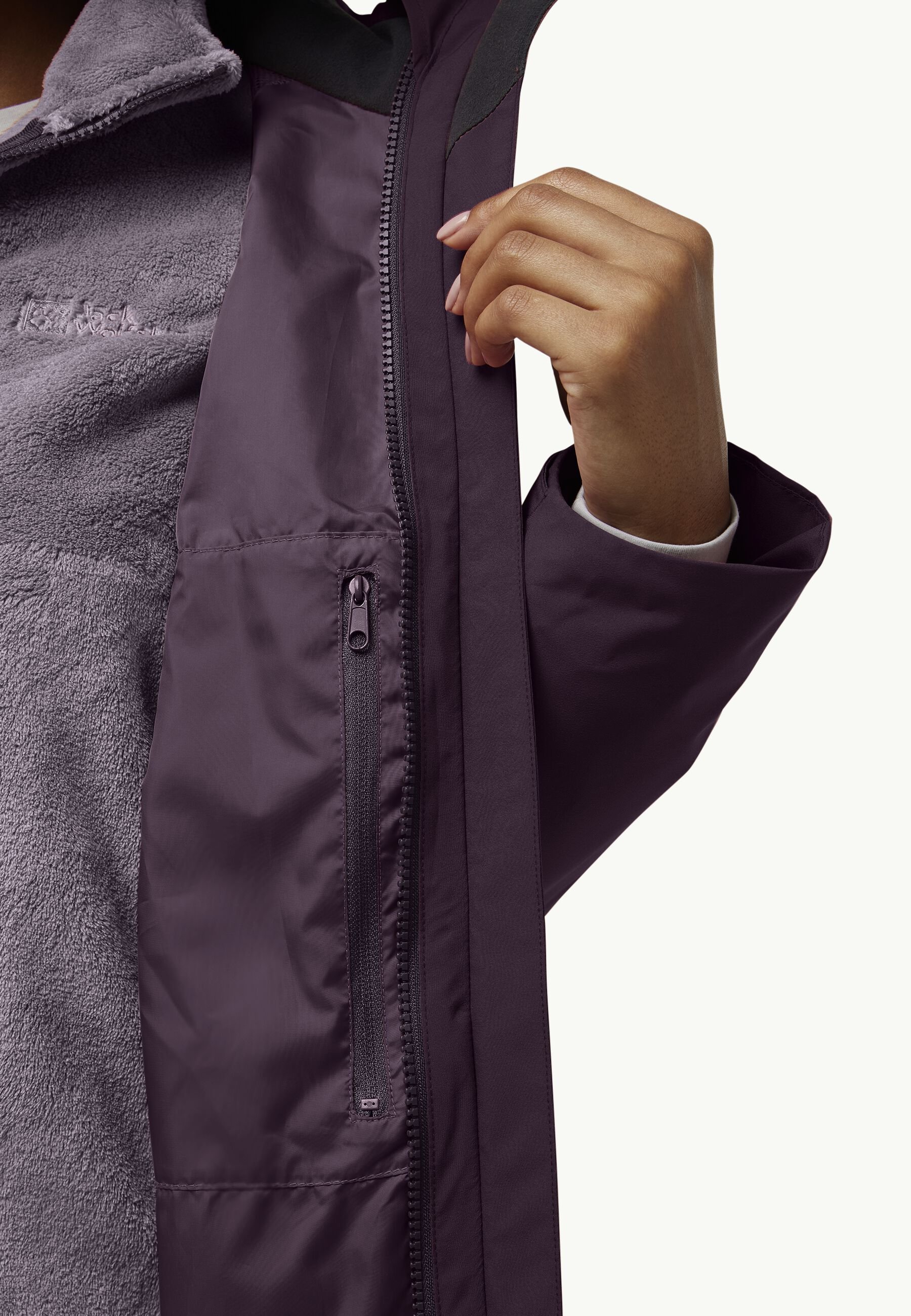 Rotwand 3in1 Jacket Wm, midnight plum