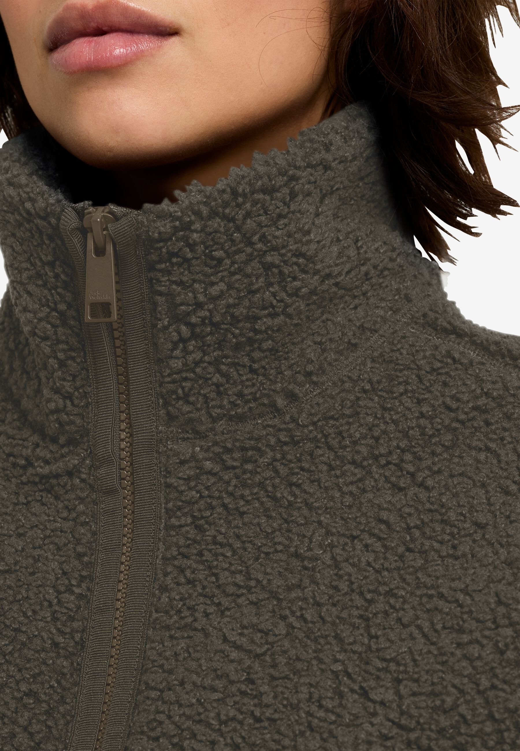 High Curl Jacket Wm, obsidian moss