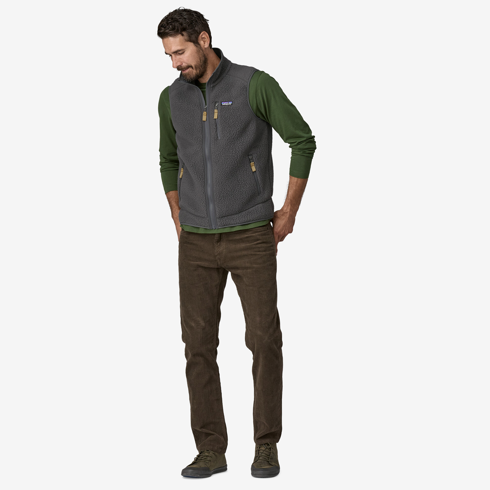 Retro Pile Vest, forge grey