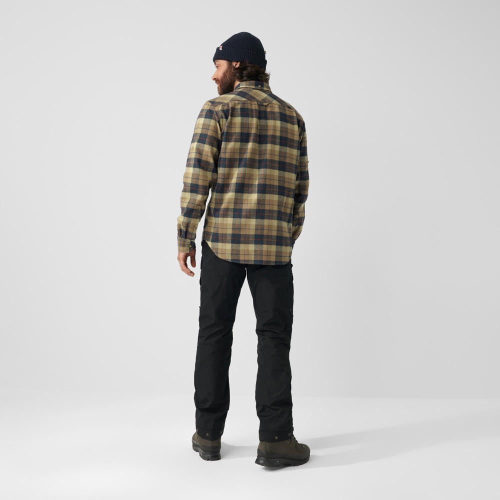 Singi Heavy Flannel L/S Shirt, black/deep forest