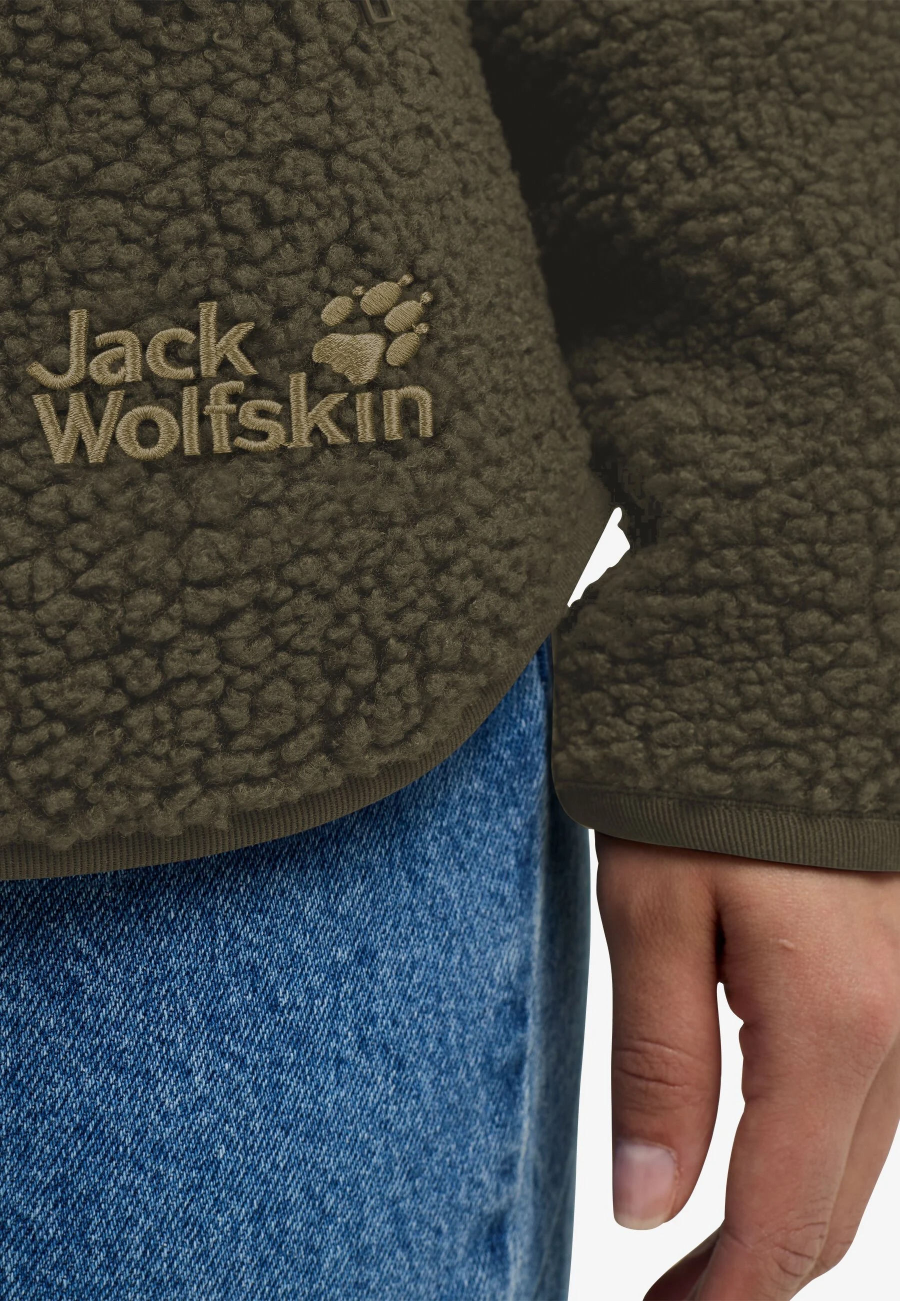 High Curl Jacket Wm, obsidian moss