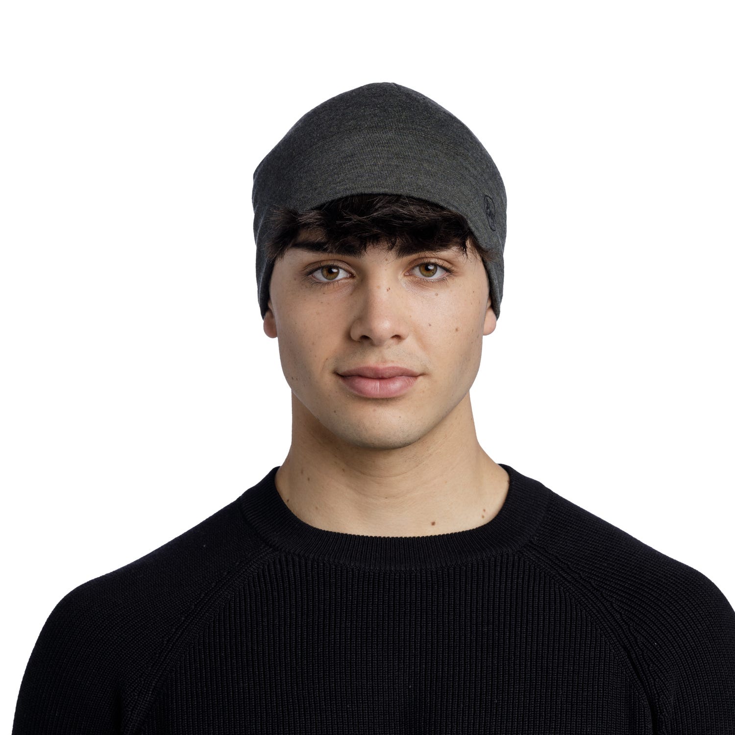 Buff Merino Midweight Beanie, solid bark