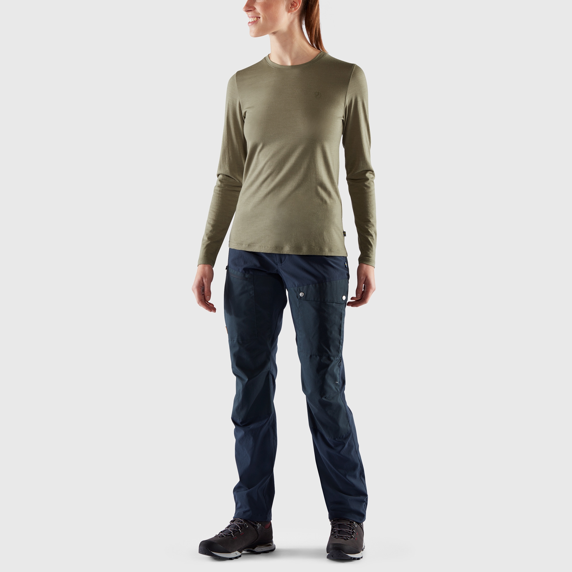 Abisko Wool L/S Wm, patina green