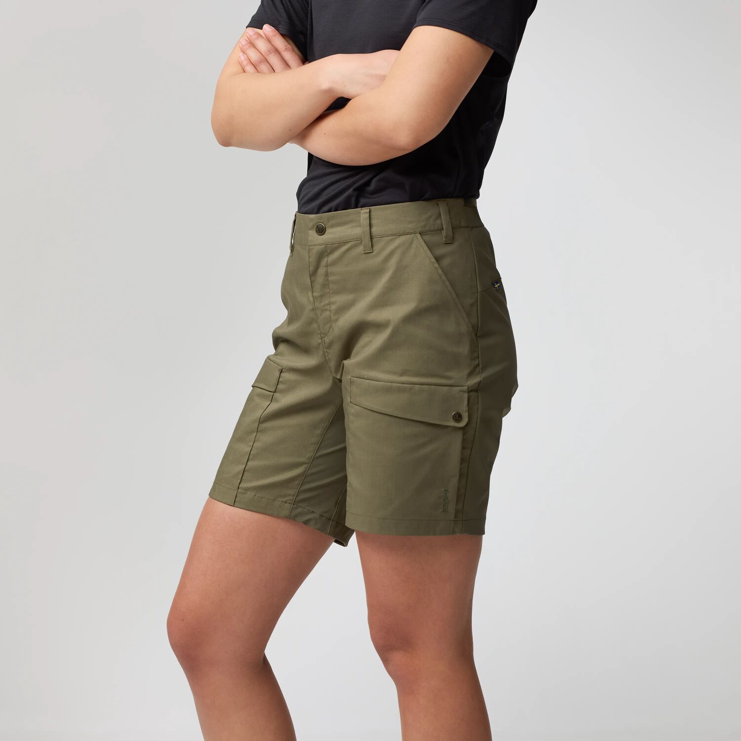 Abisko Hybrid Trail Shorts Wm, laurel green