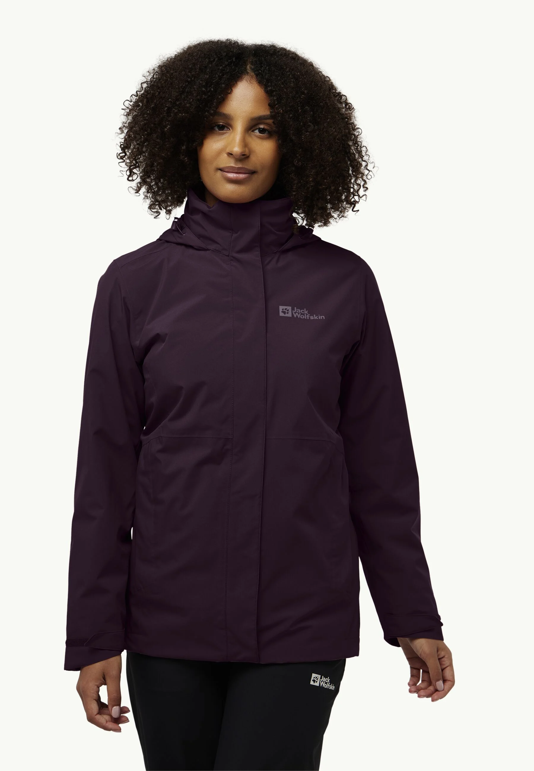 Rotwand 3in1 Jacket Wm, midnight plum
