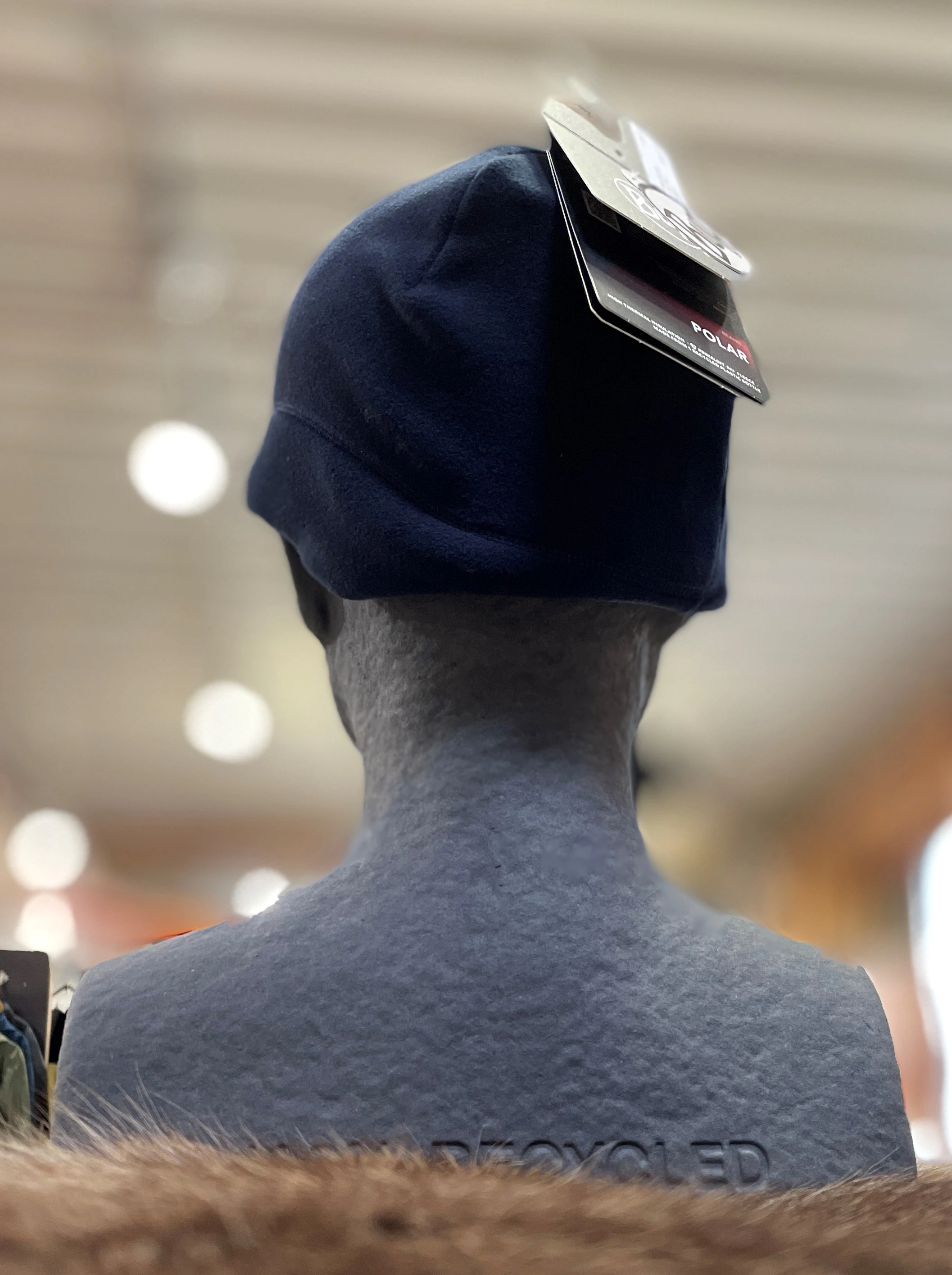 Buff Polar Beanie, solid dark navy