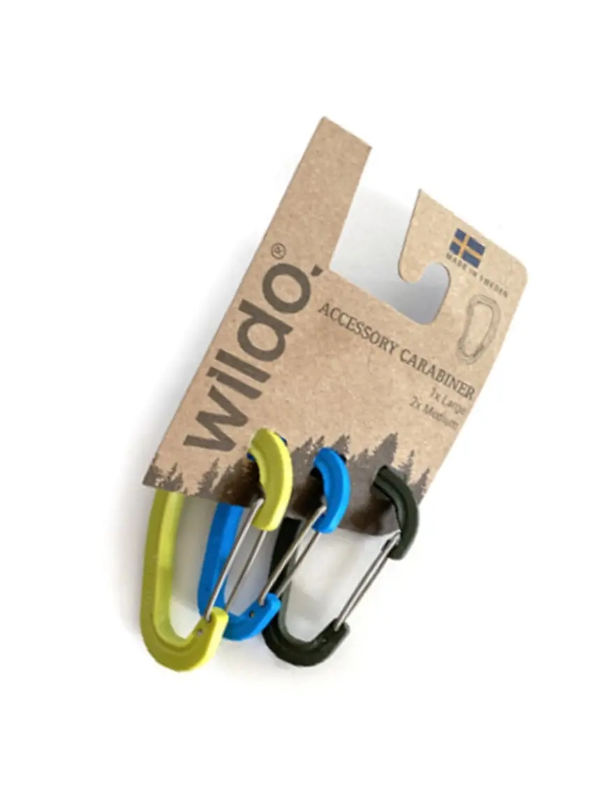 Wildo Accesory Karabiner Set, lime-light blue-olive