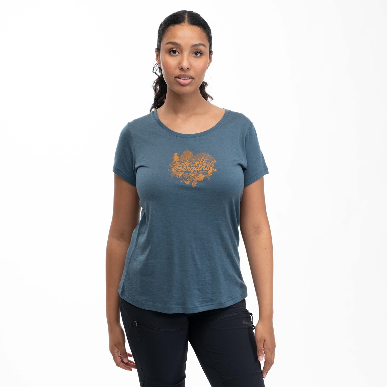 Graphic Wool Tee Wm, orion blue