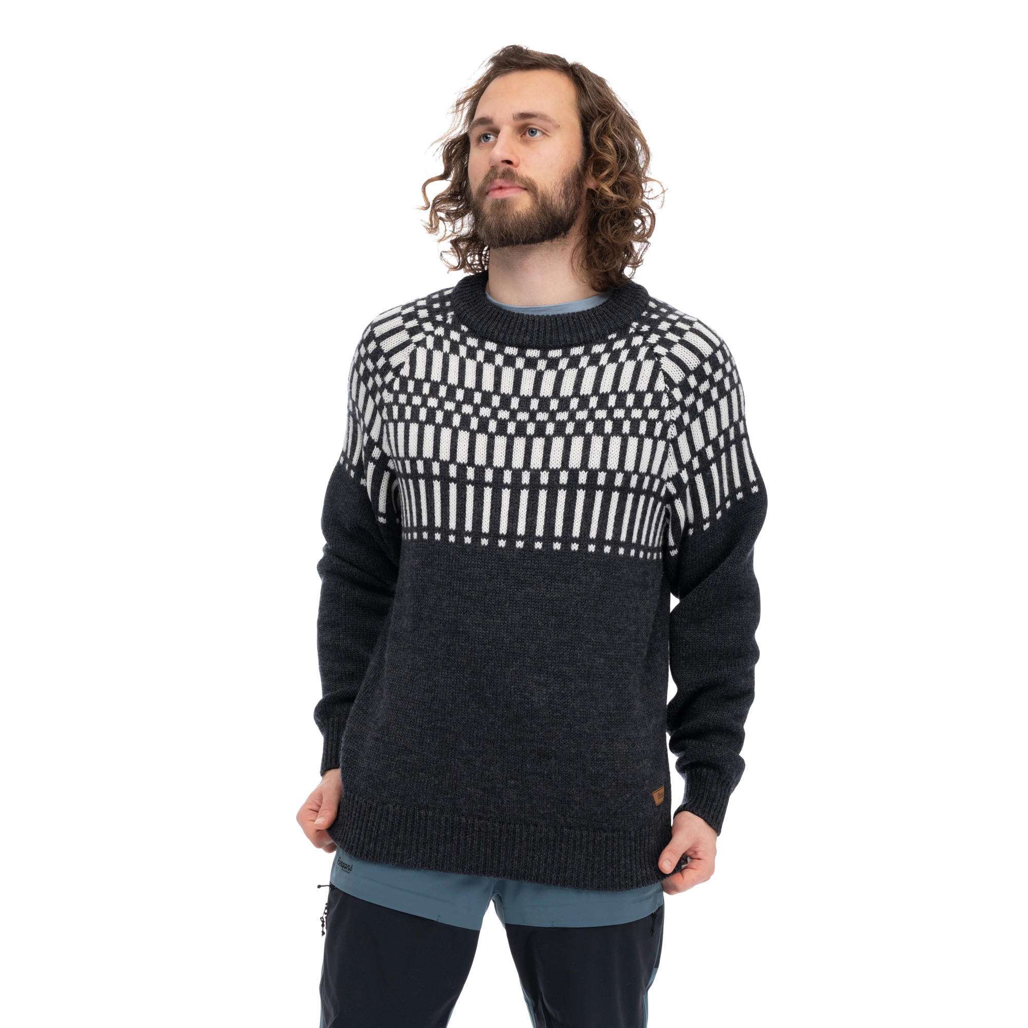 Nordmarka Merino Jumper, dark shadow grey/aluminium