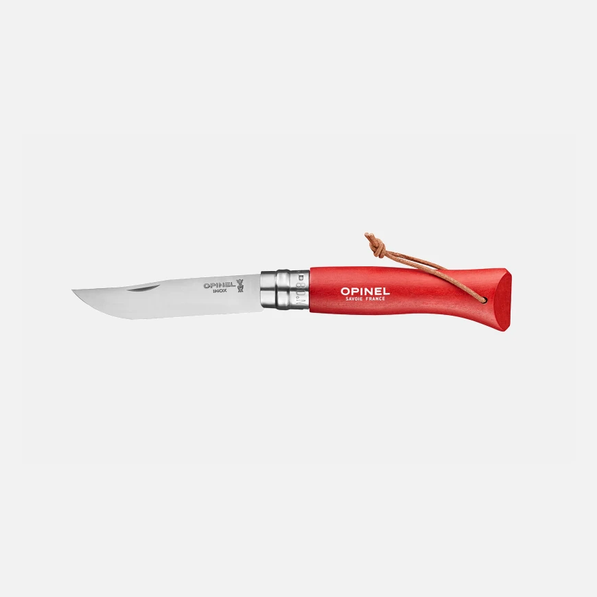 Opinel 8 Baroudeur, rostfrei, rot