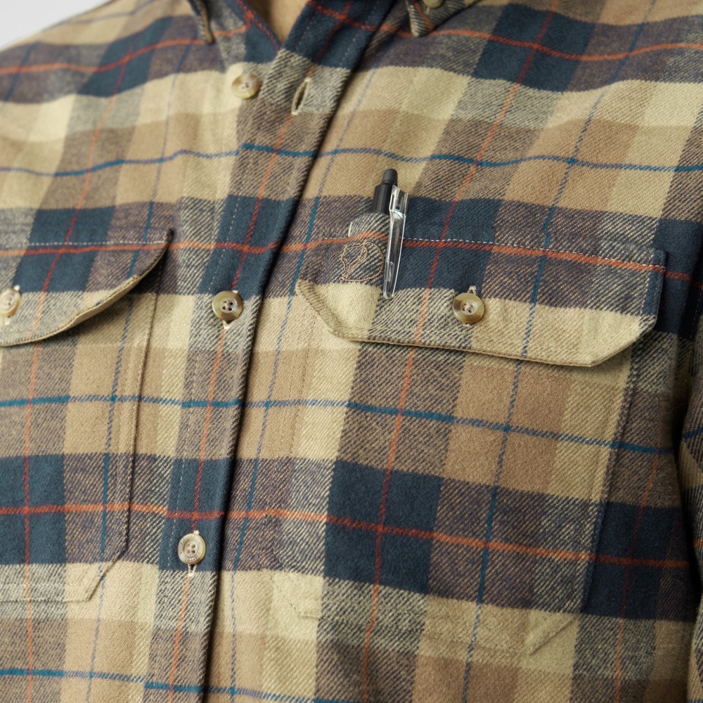Singi Heavy Flannel L/S Shirt, black/deep forest