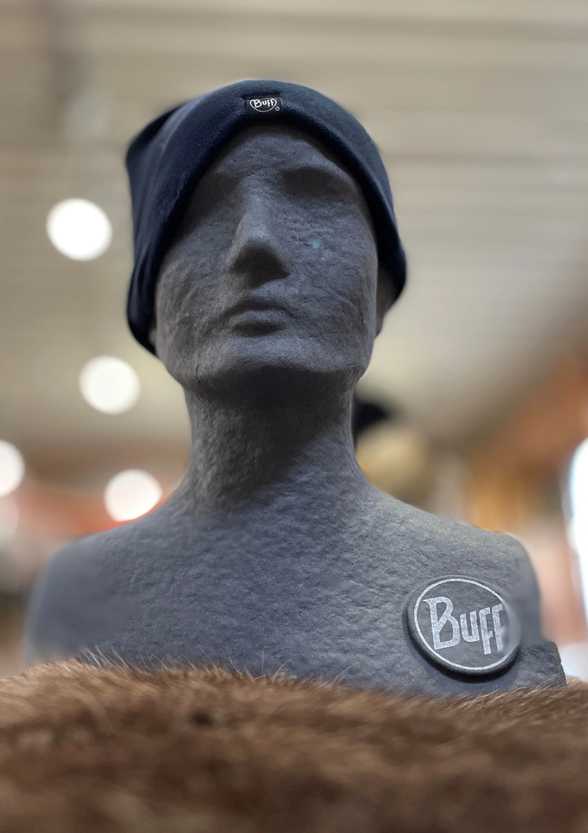 Buff Polar Beanie, solid dark navy