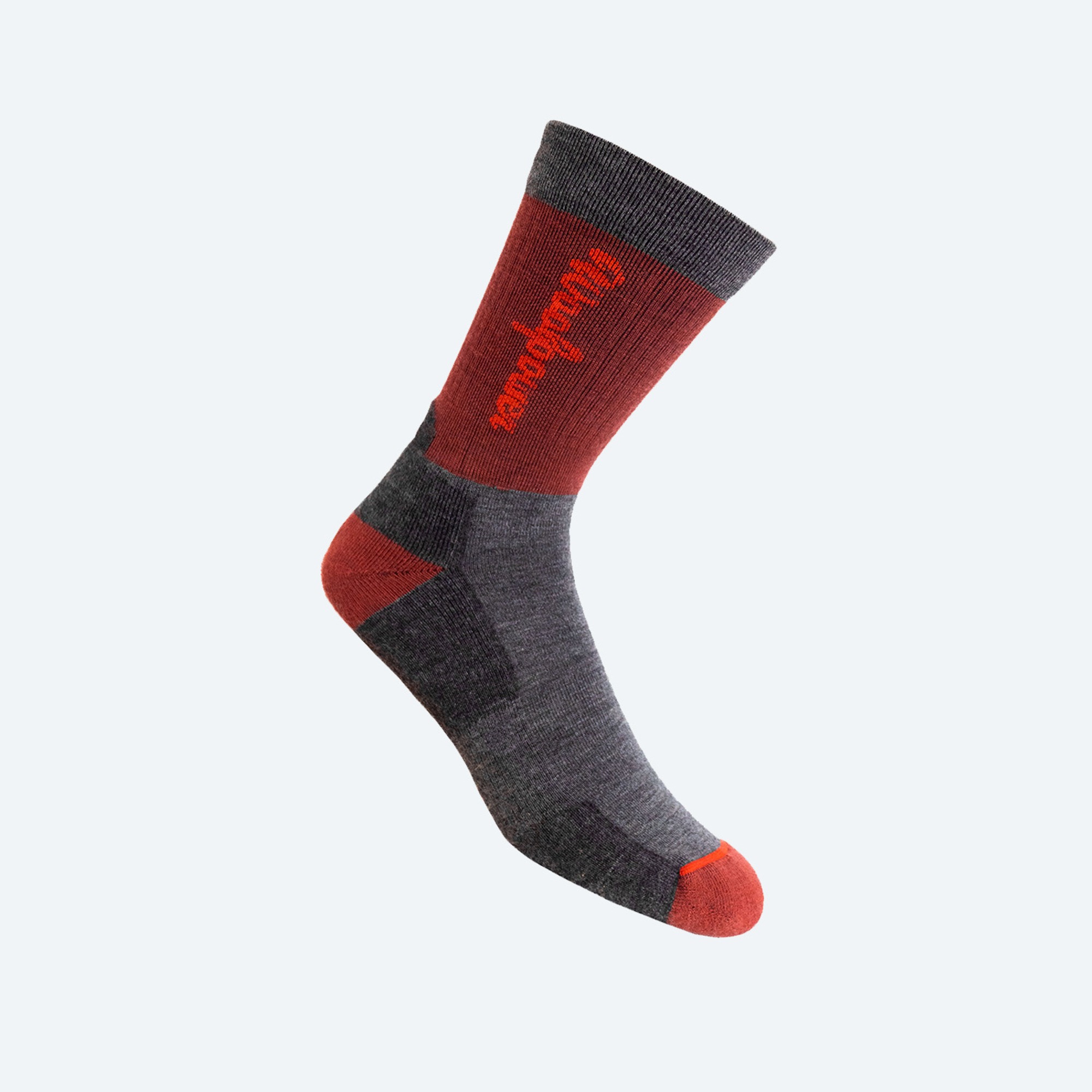 Woolpower Socks Logo Motion, rust red