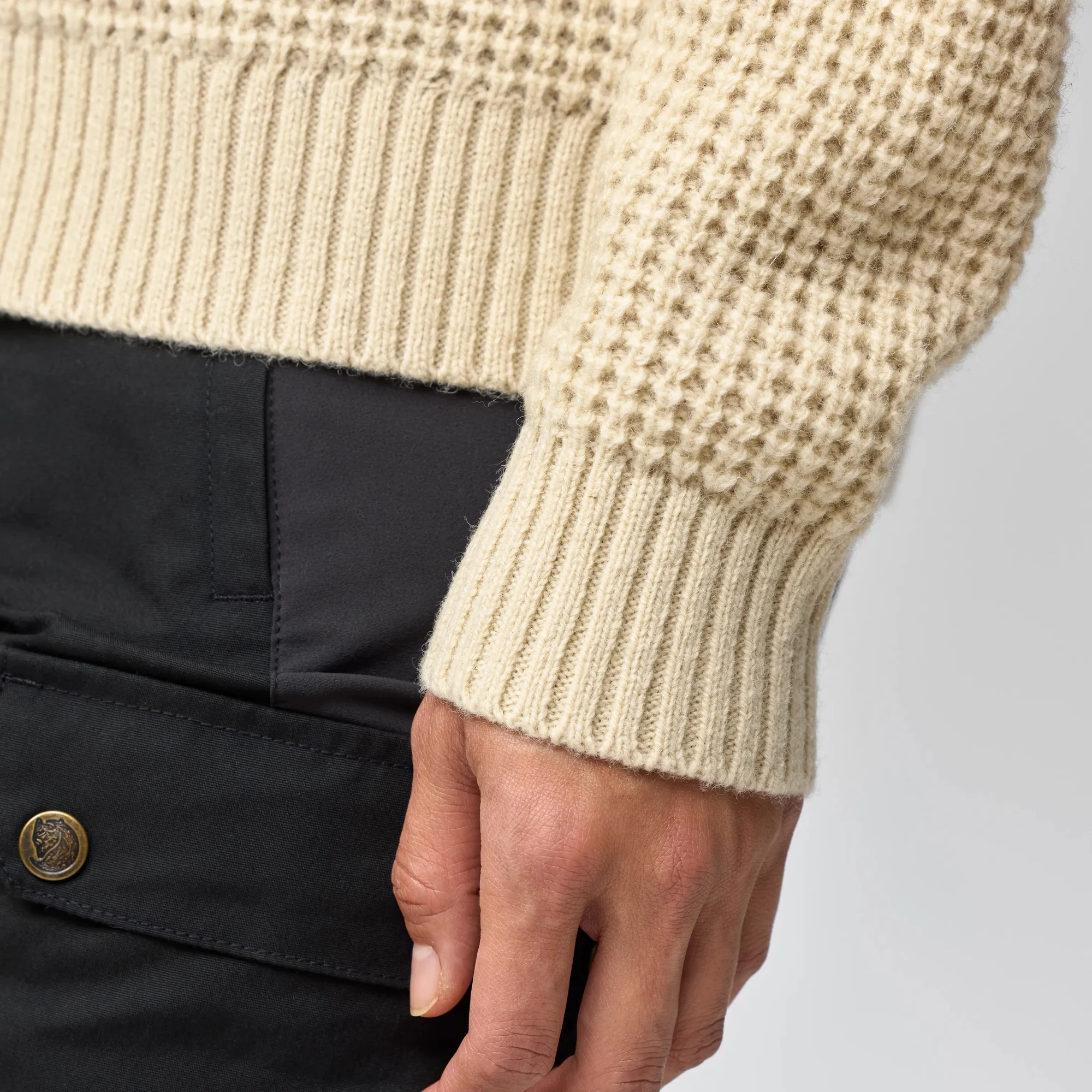 Övik Waffle Knit Wm, light beige