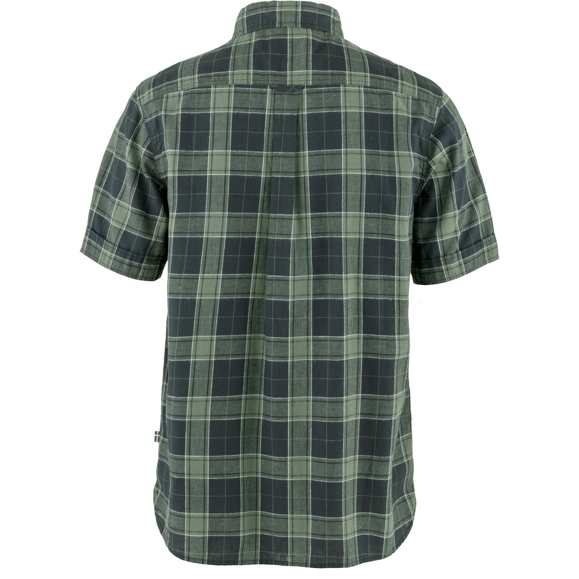 Övik Travel Shirt S/S, dark navy/patina green