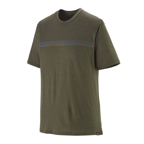 Cap Cool Merino Graphic Shirt, fitzroy fader: basin green