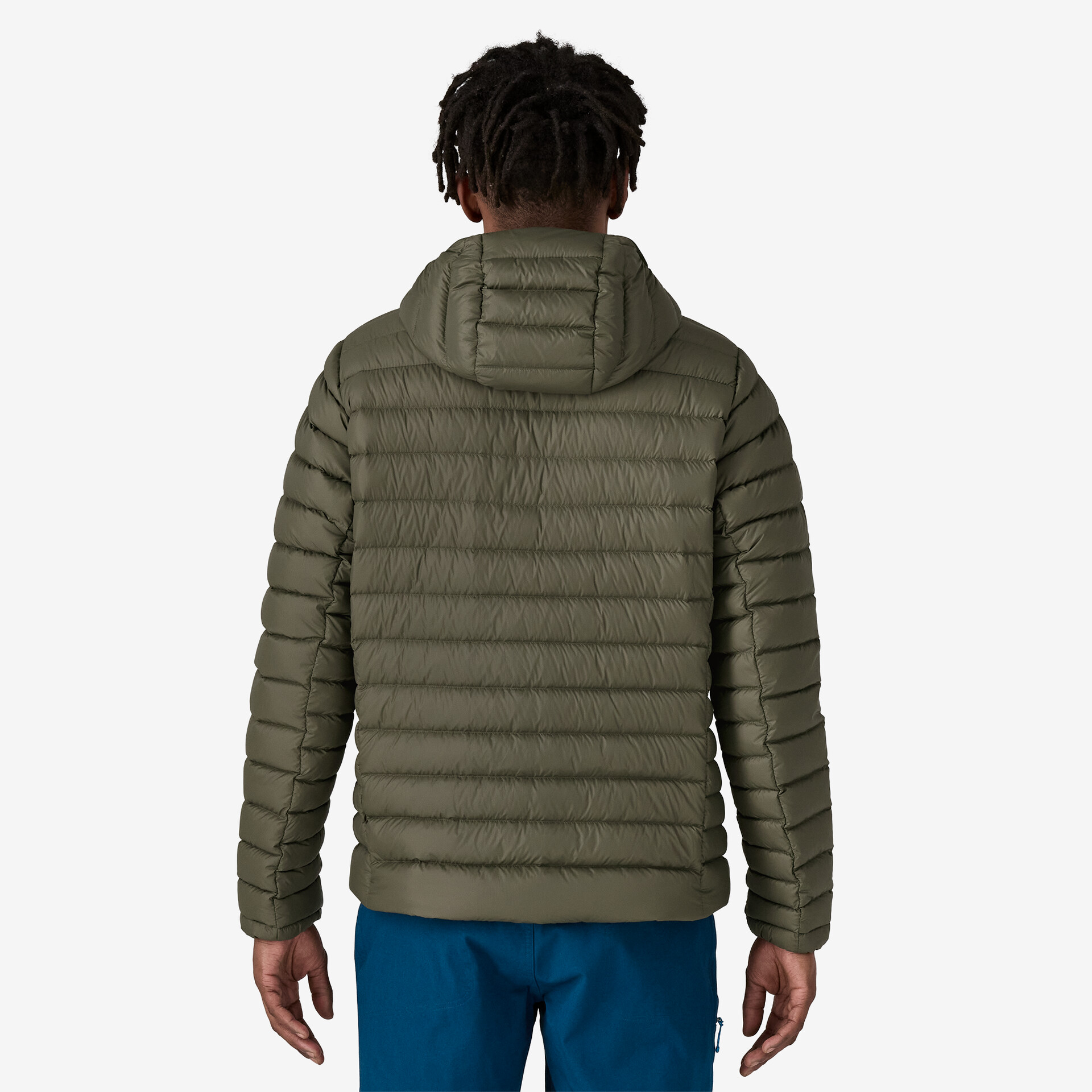 Down Sweater Hoody, pine needle green