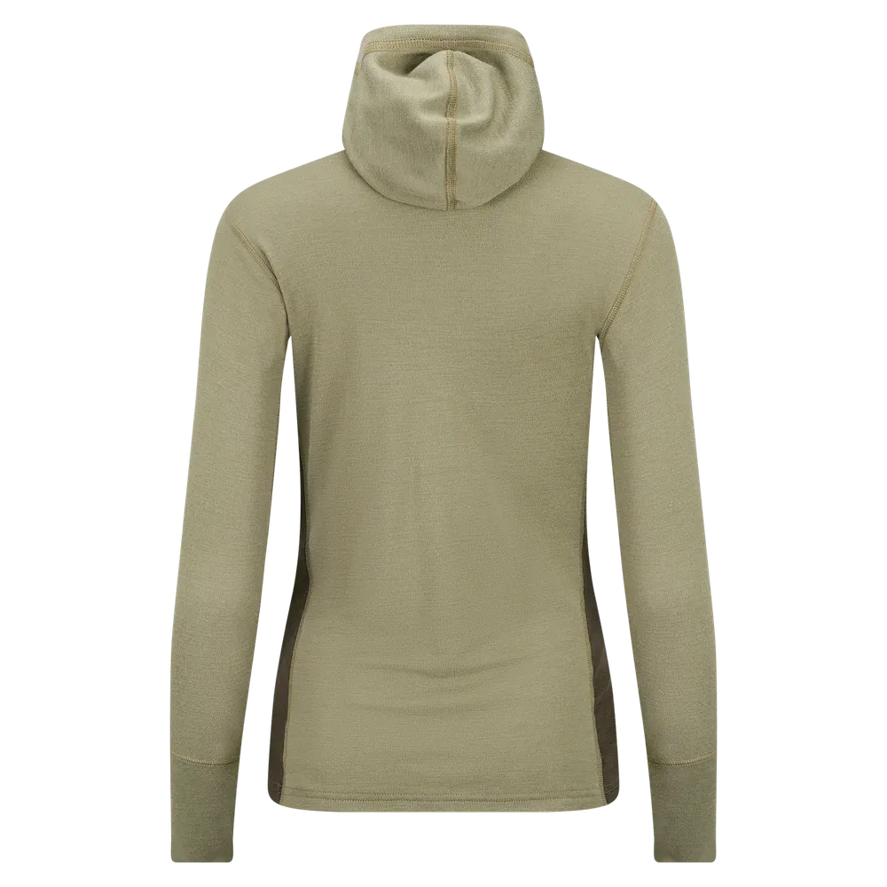 WarmWool Hoodsweater w/zip Wm, Aloe/Nature/Tarmac
