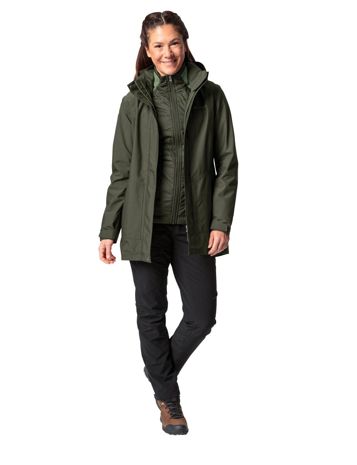 Idris 3in1 Parka Wm, khaki