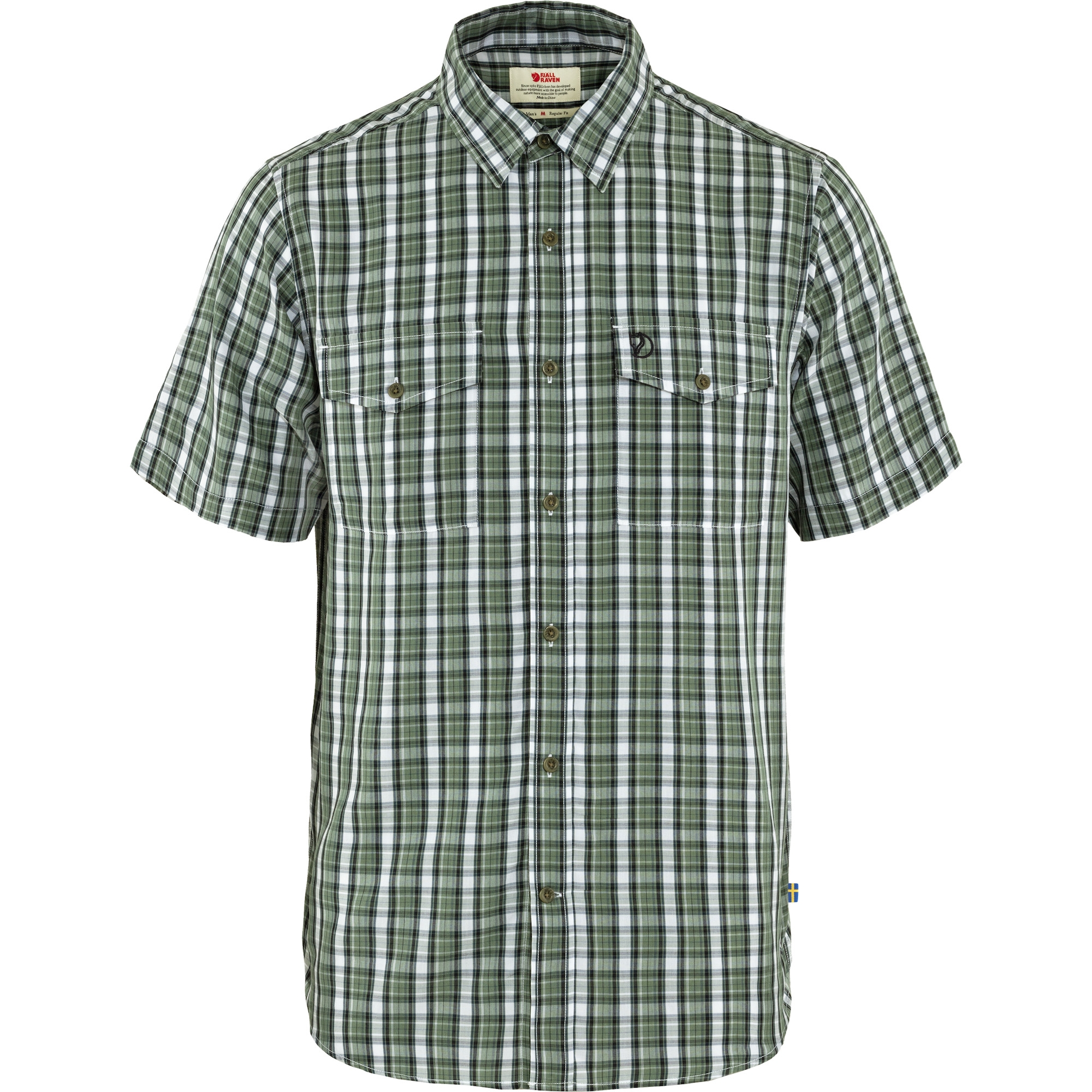 Abisko Cool S/S Shirt, patina green/dark navy