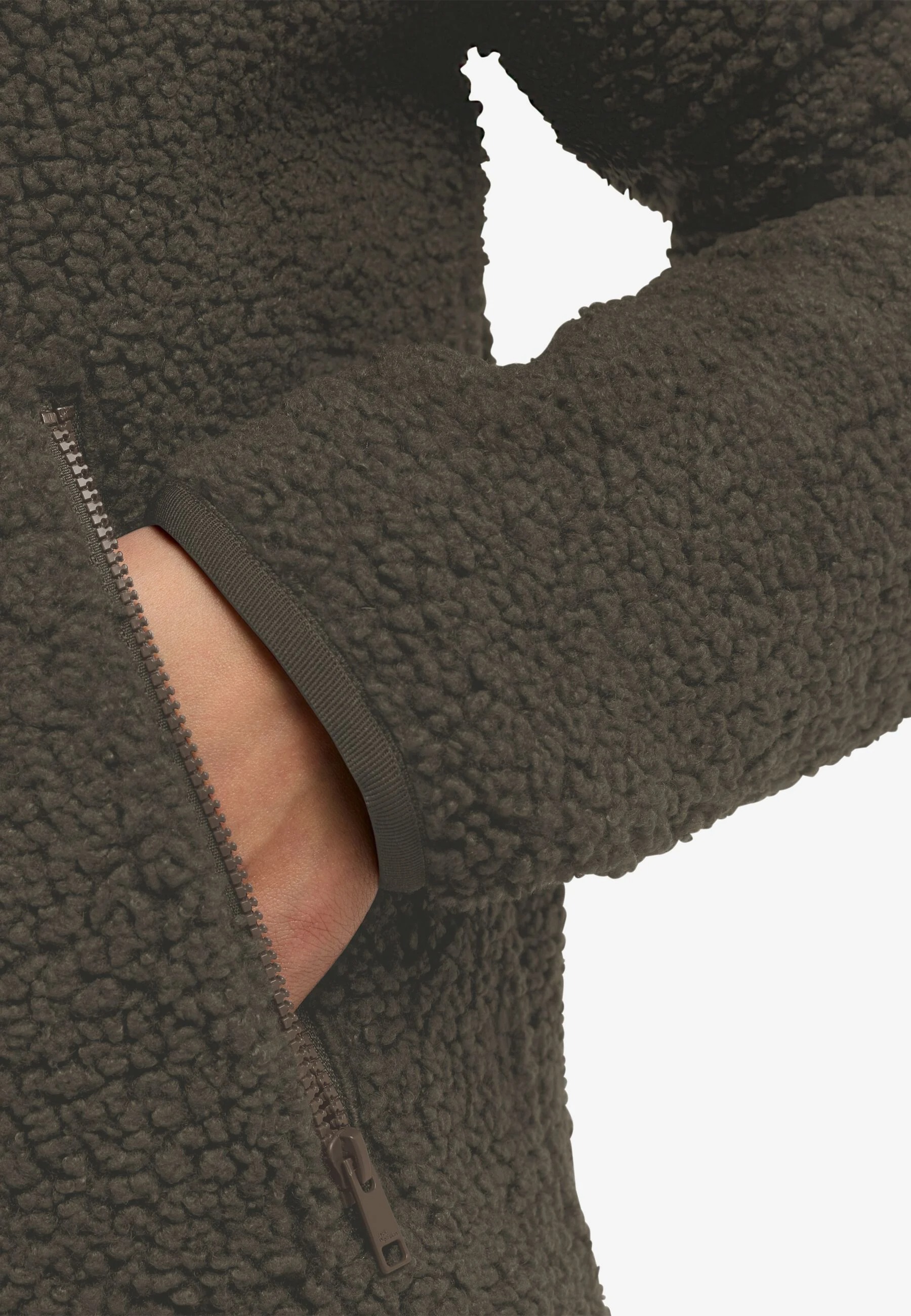 High Curl Jacket Wm, obsidian moss