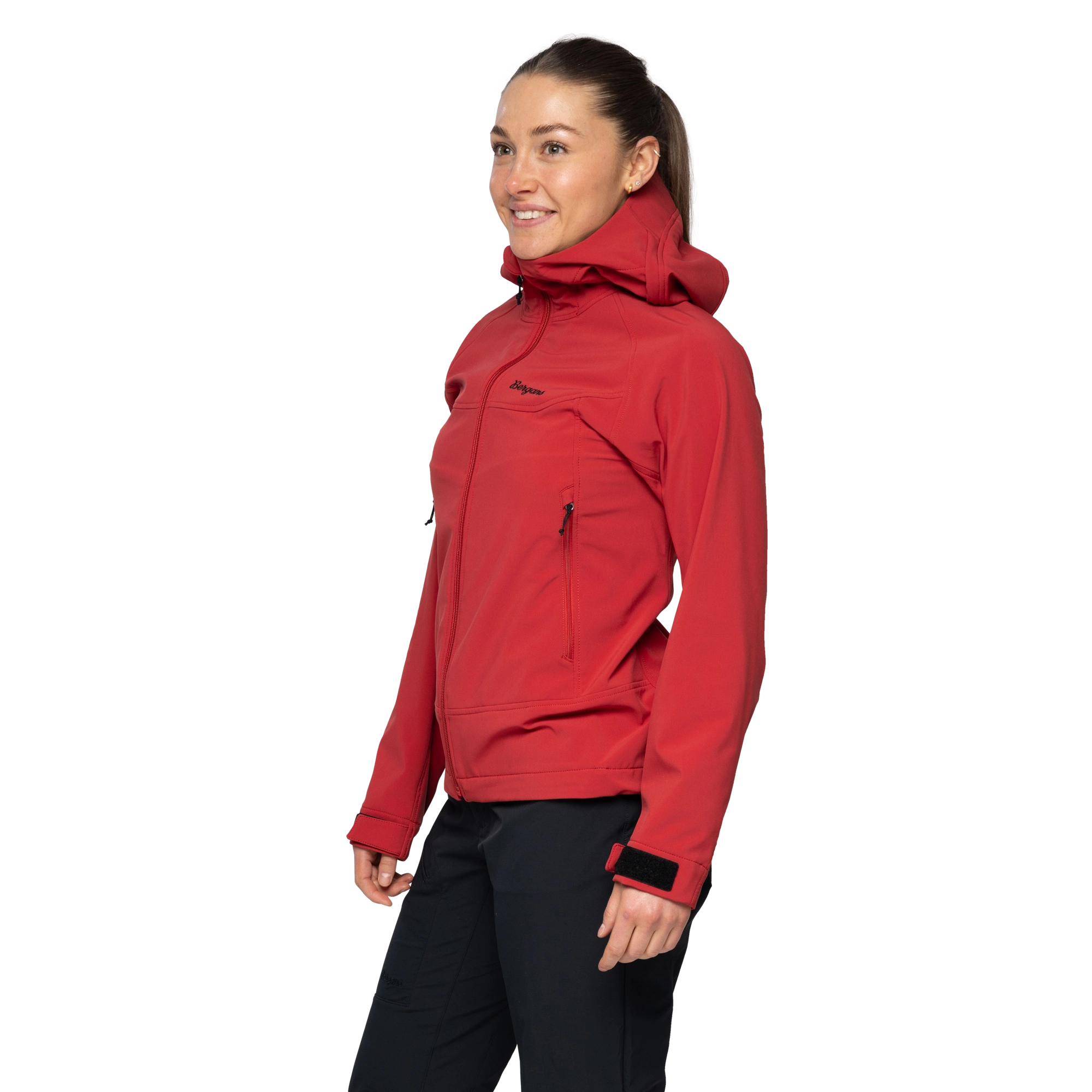 Vaagaa Softshell Jacket Hood Wm, crimson red