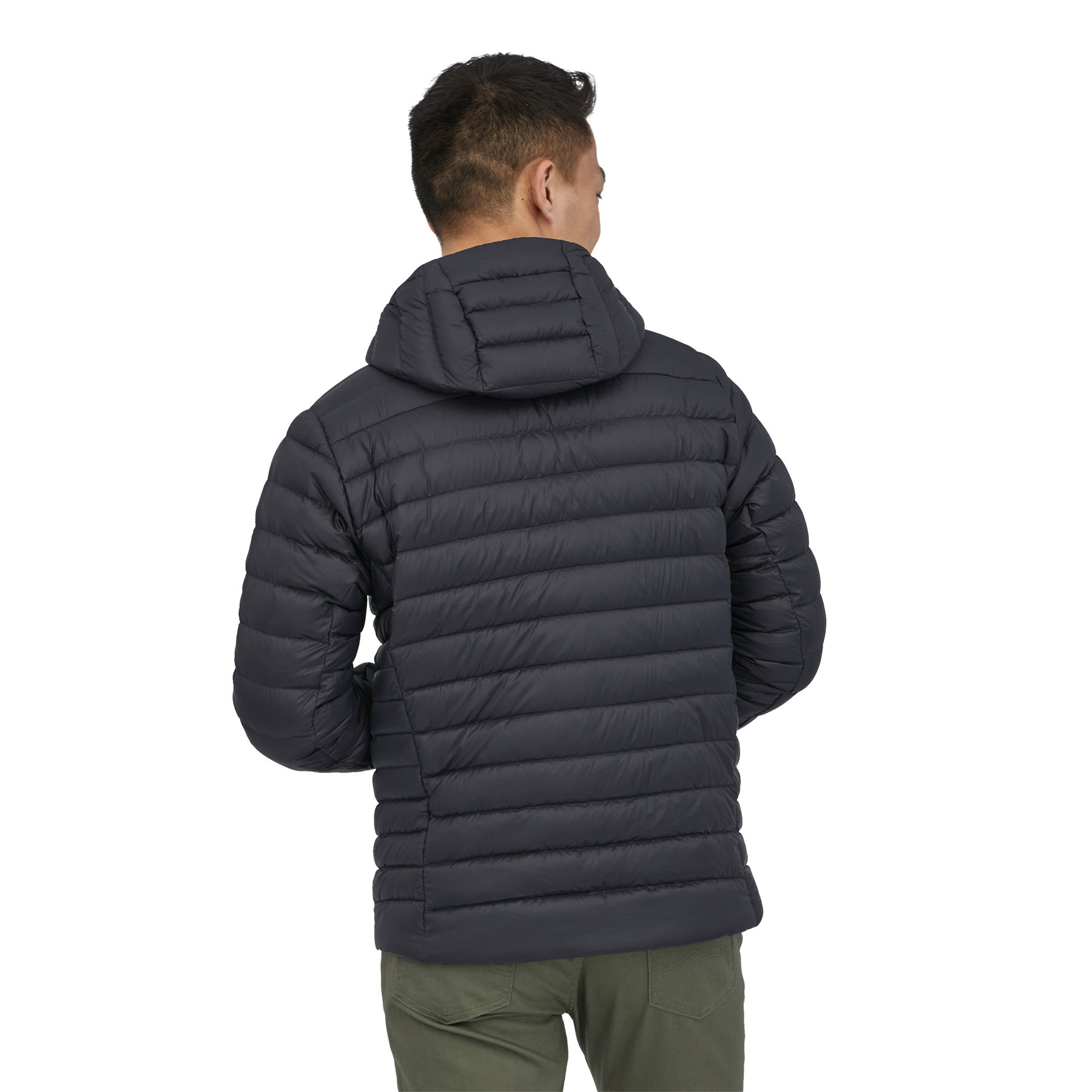 Down Sweater Hoody, black