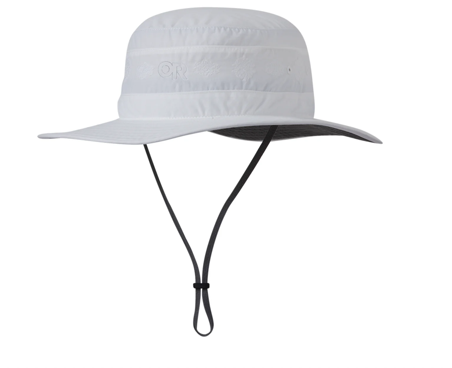 Solar Roller Sun Hat Wm, titanium/rice embroidery